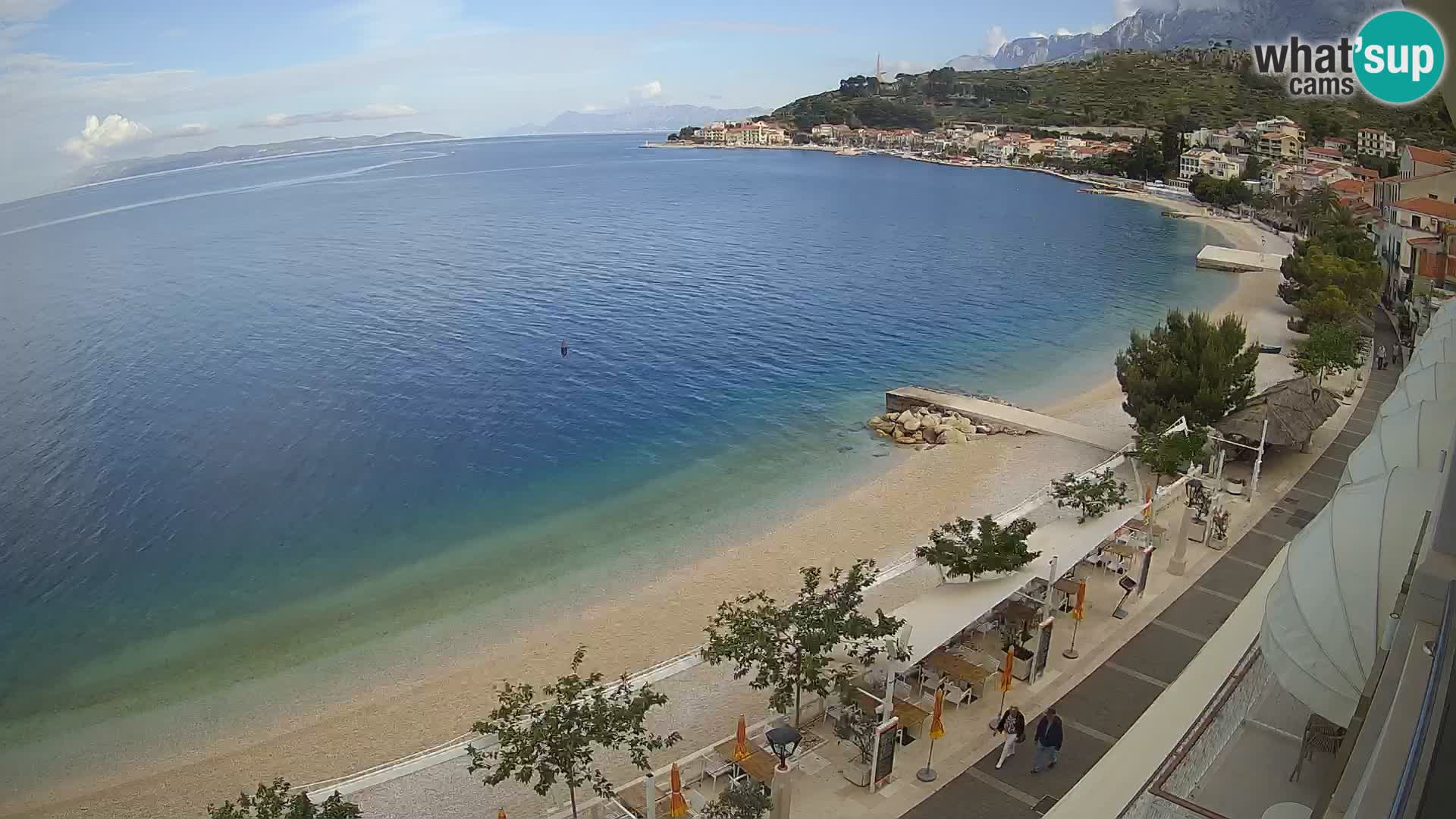 Panorama della spiaggia a Podgora