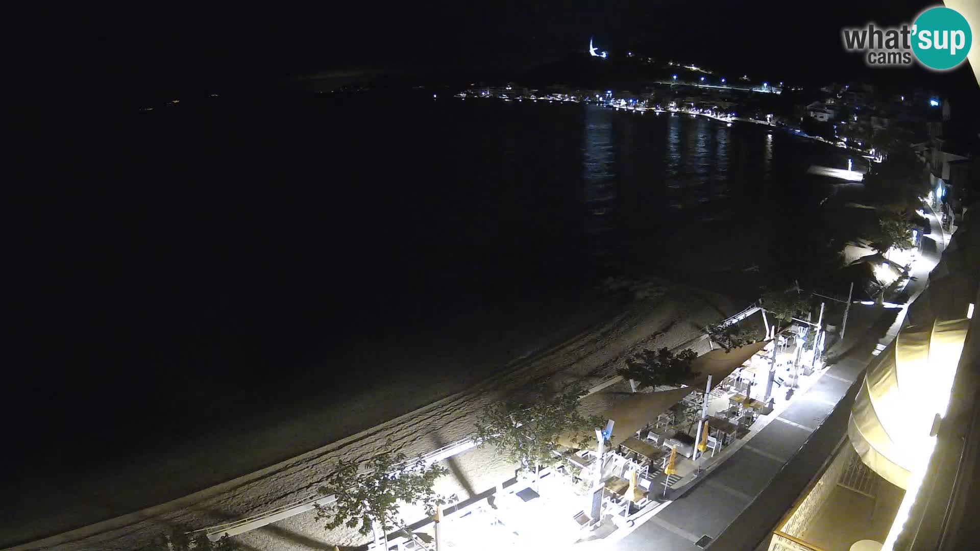 Panorama della spiaggia a Podgora