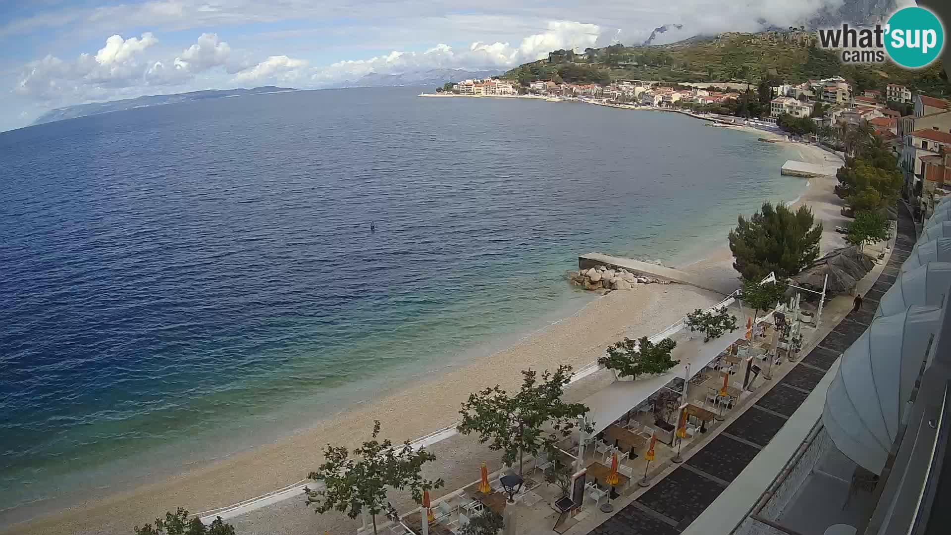 Vue de plage in Podgora