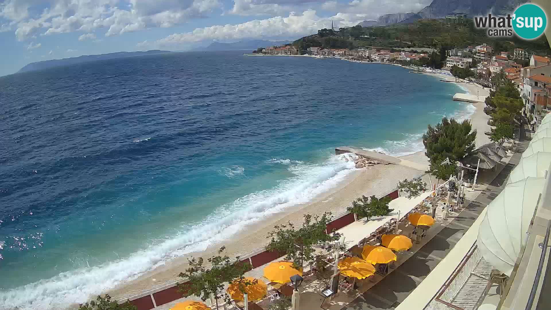 Vue de plage in Podgora