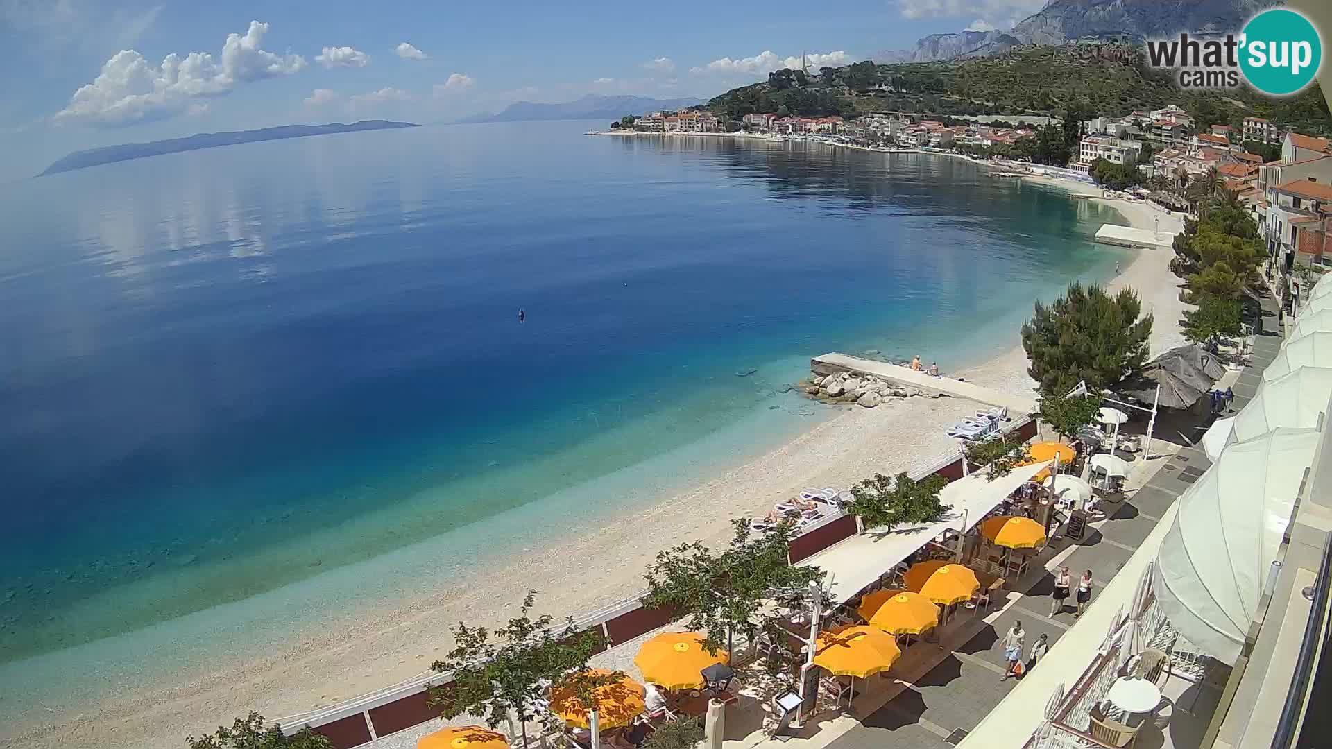 Panorama della spiaggia a Podgora