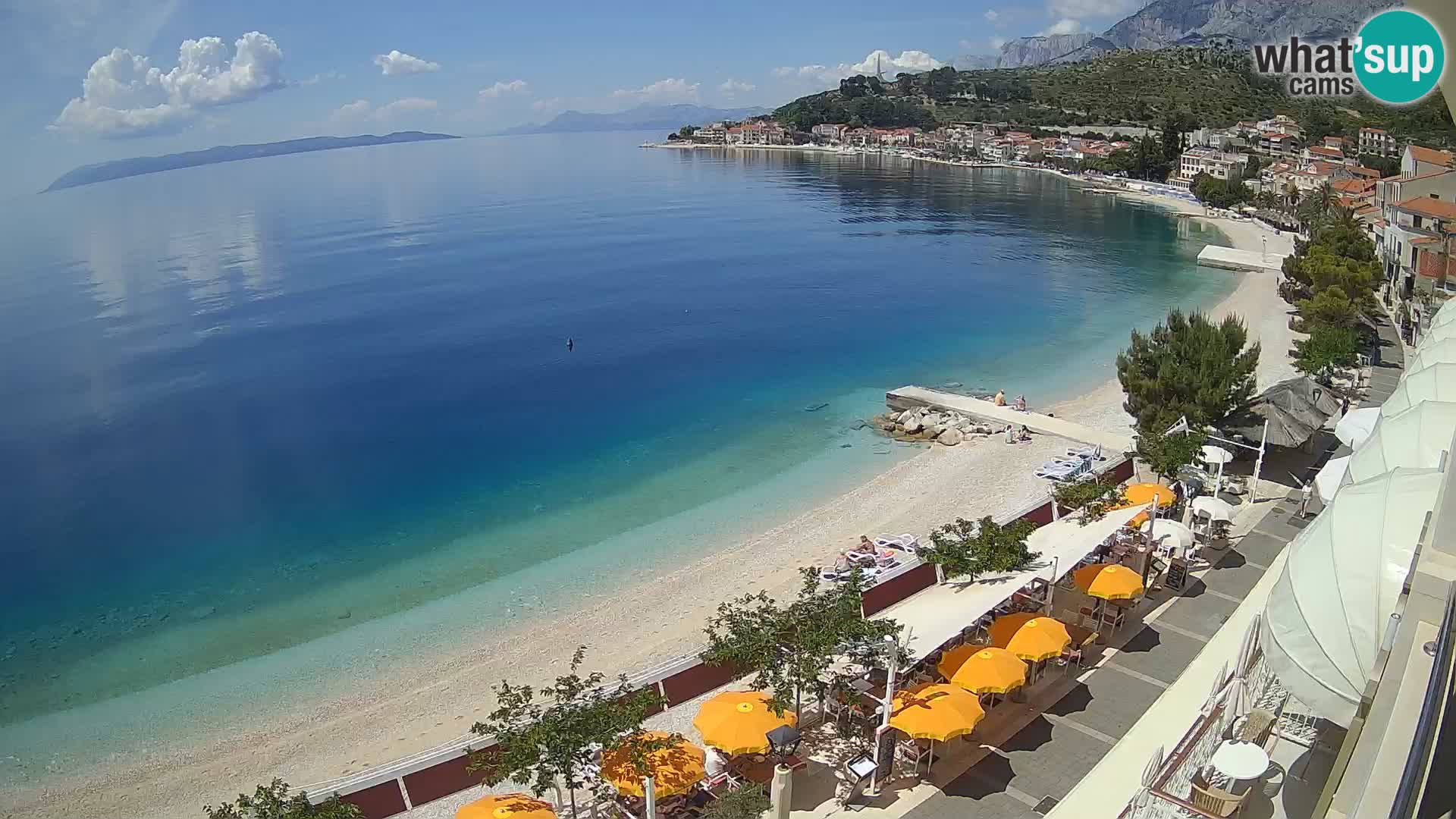 Podgora webcam – panorama beach – Dalmatia – Croatia