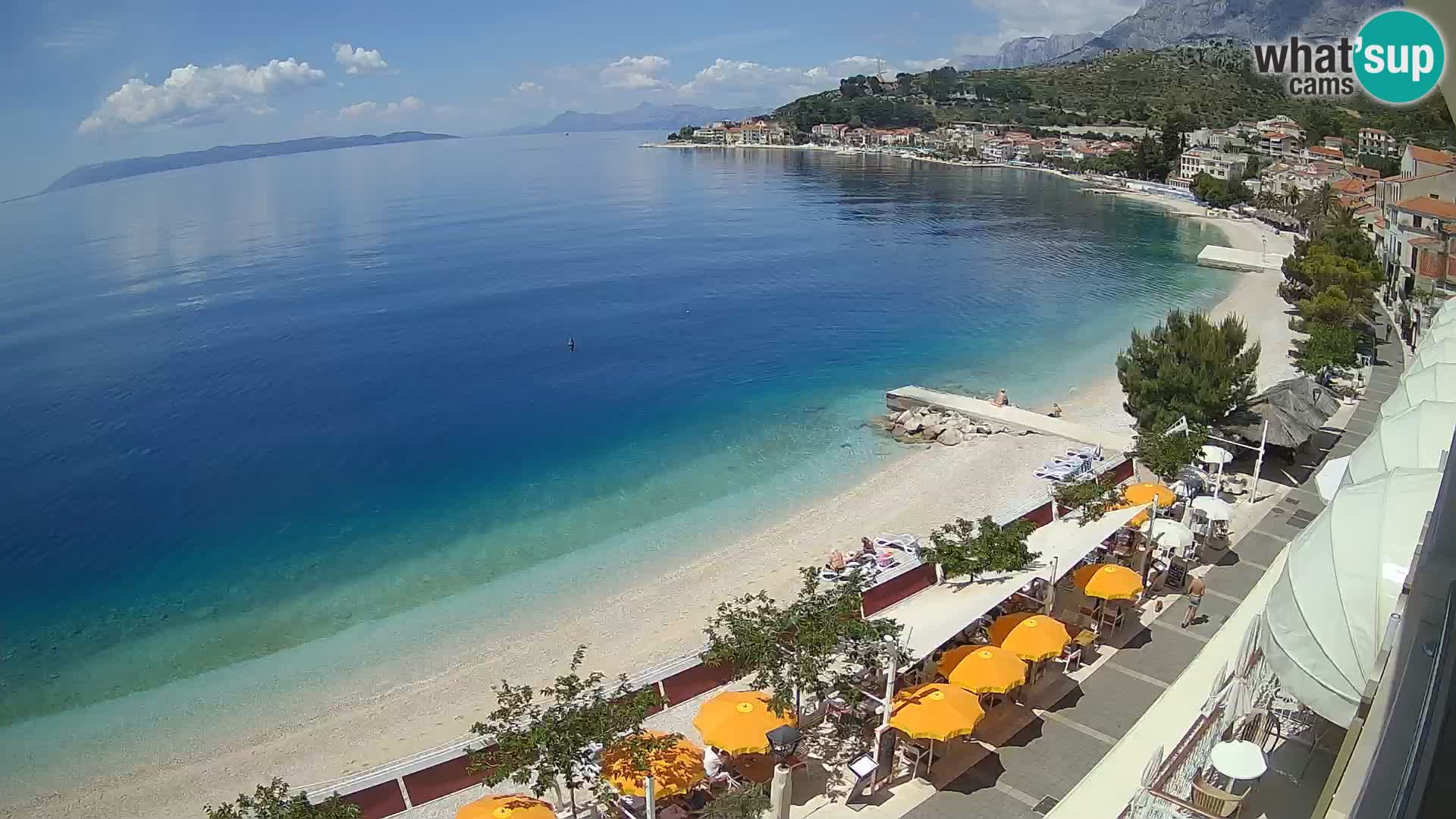 Vue de plage in Podgora