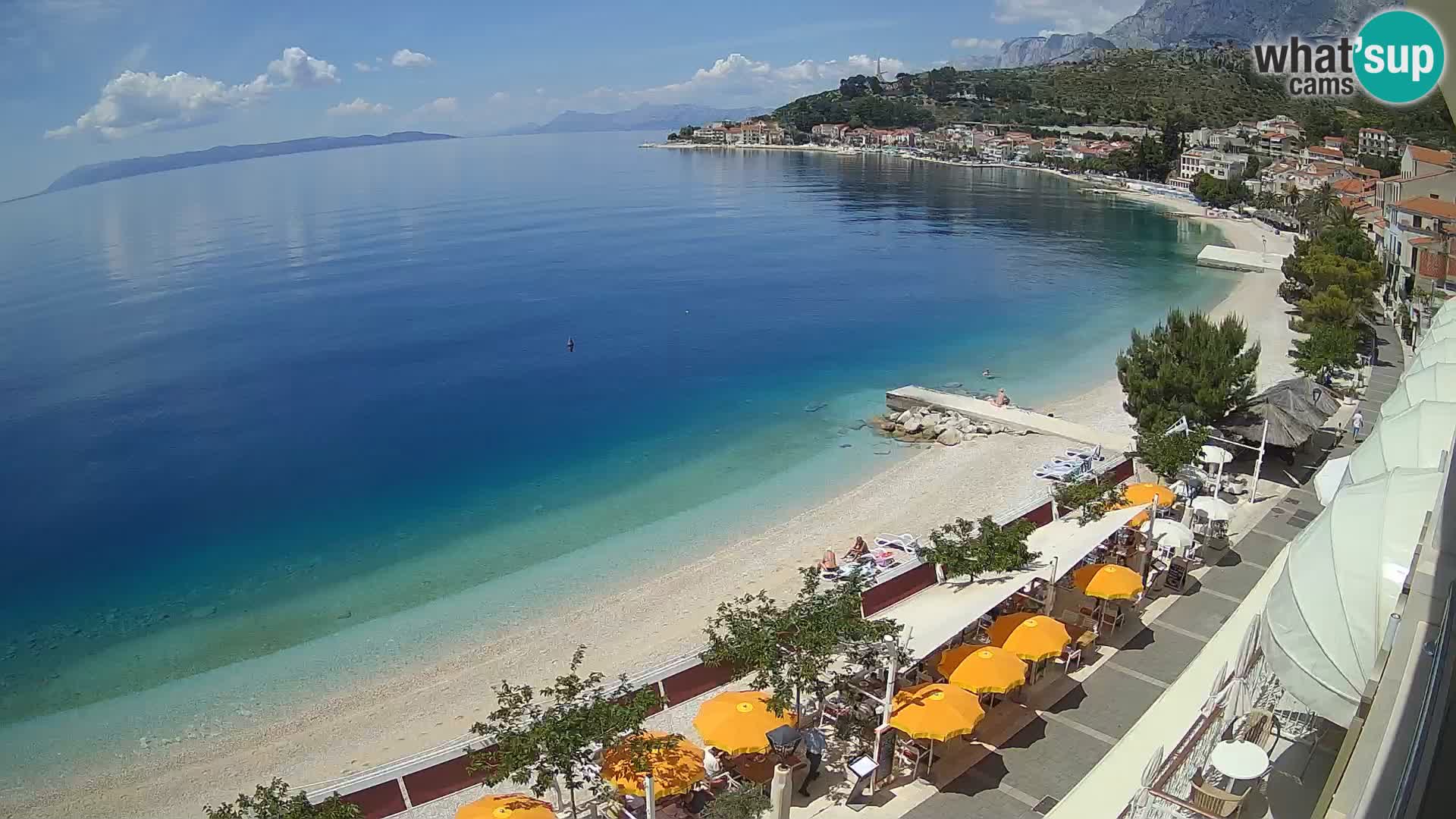 Podgora webcam – panorama beach – Dalmatia – Croatia