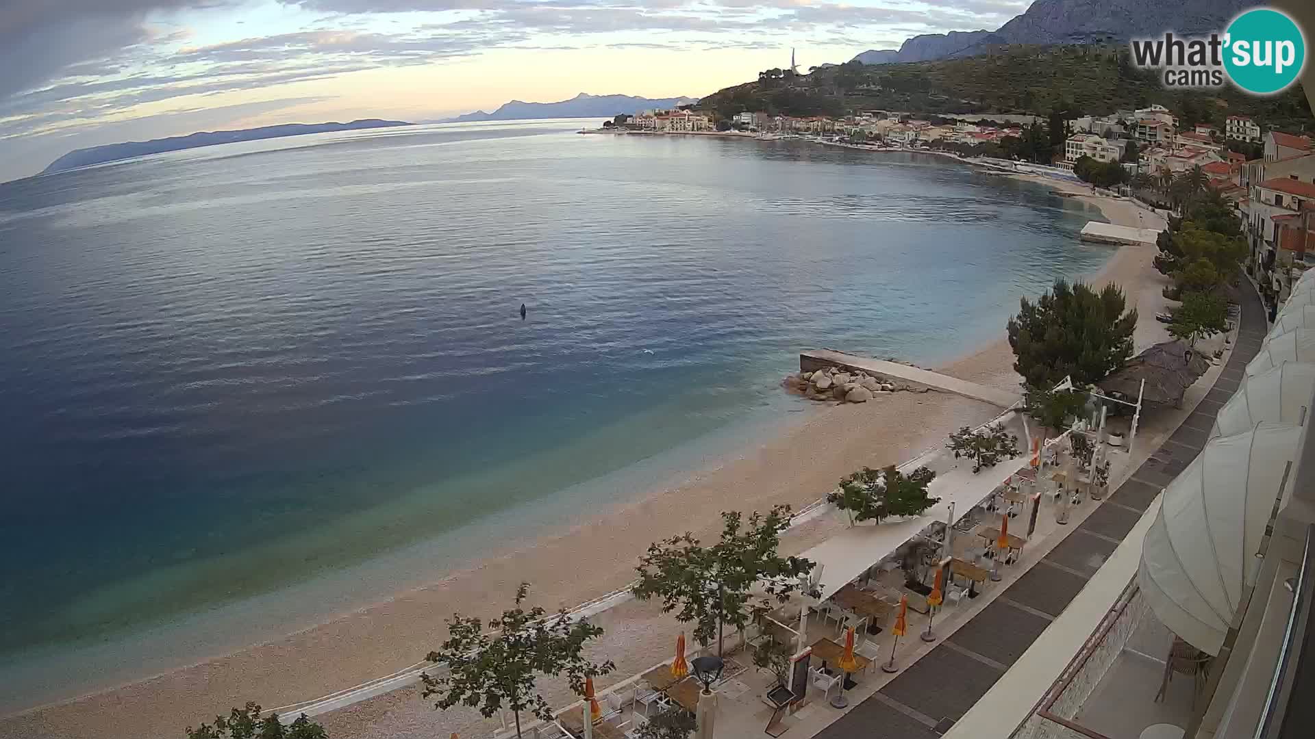 Vue de plage in Podgora