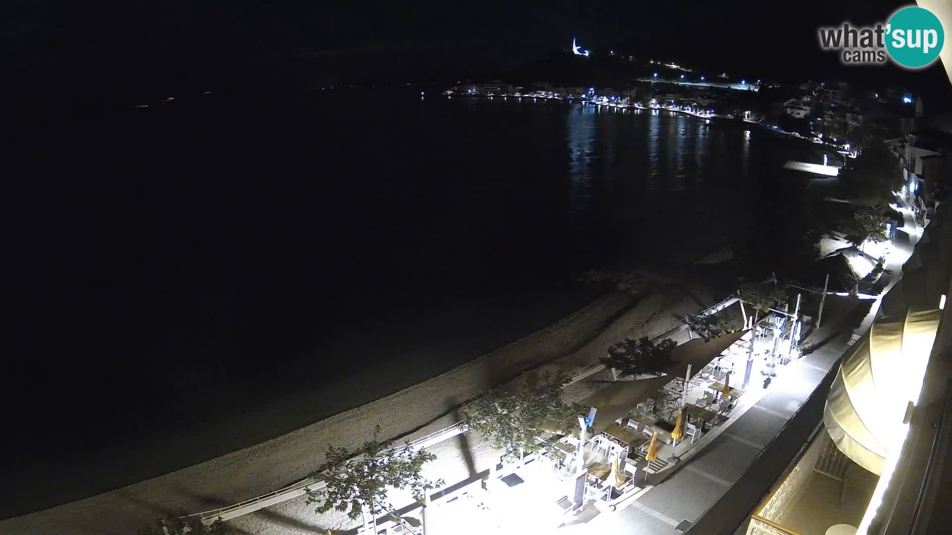 Panorama della spiaggia a Podgora