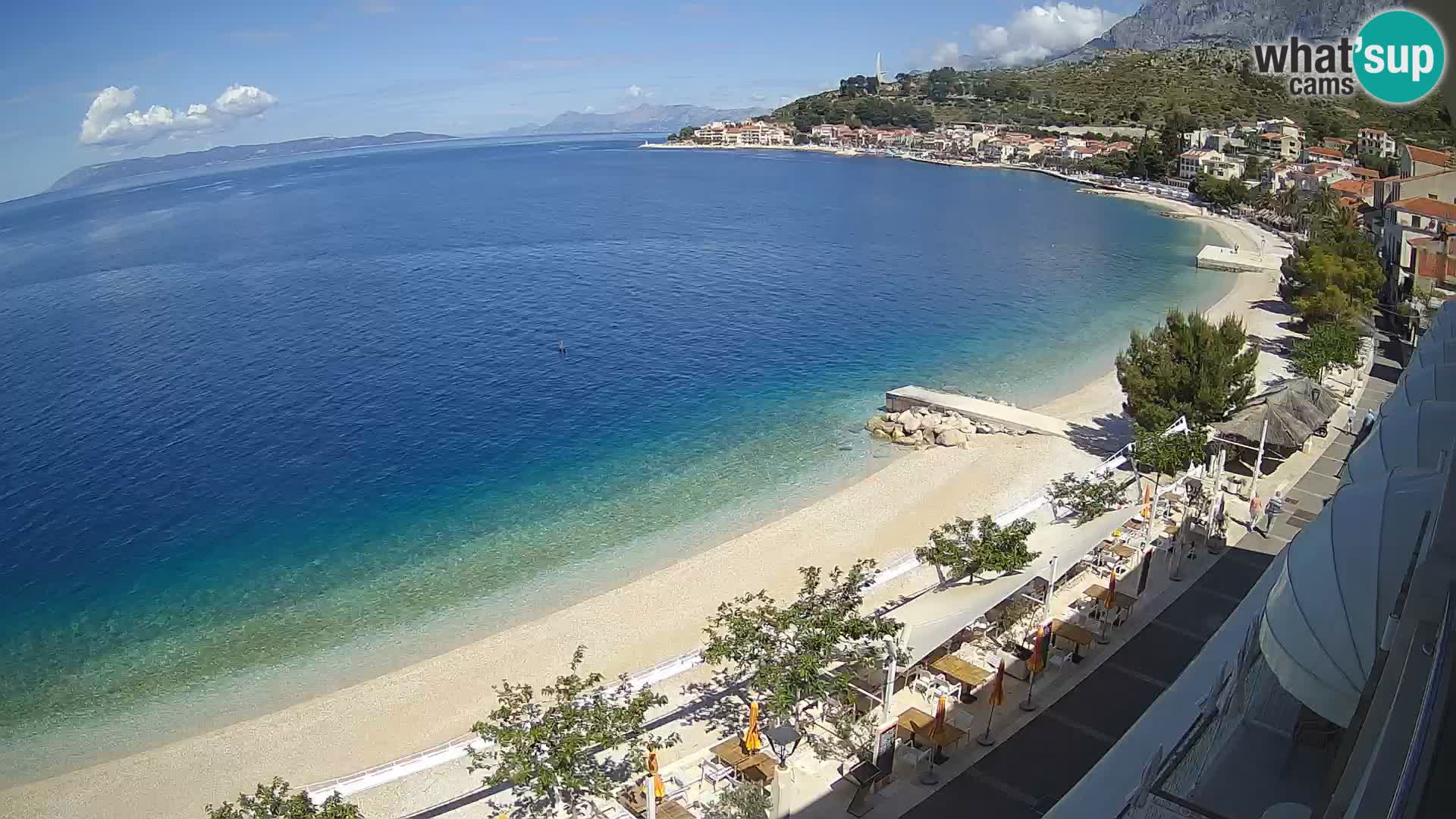 Podgora webcam – panorama beach – Dalmatia – Croatia