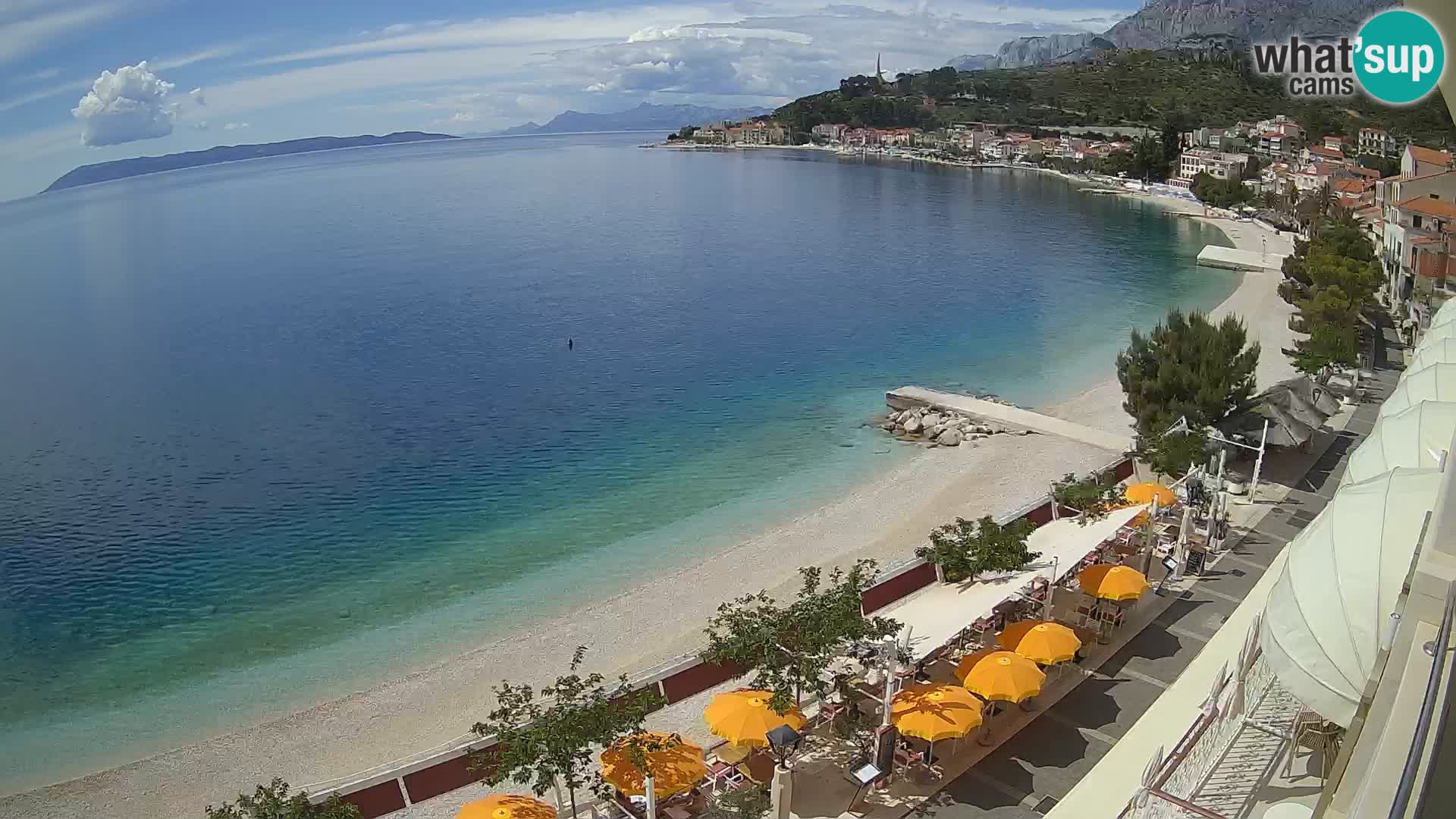 Podgora webcam – panorama beach – Dalmatia – Croatia