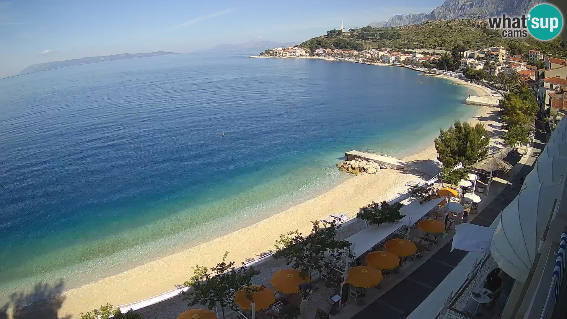 Podgora webcam – panorama beach – Dalmatia – Croatia