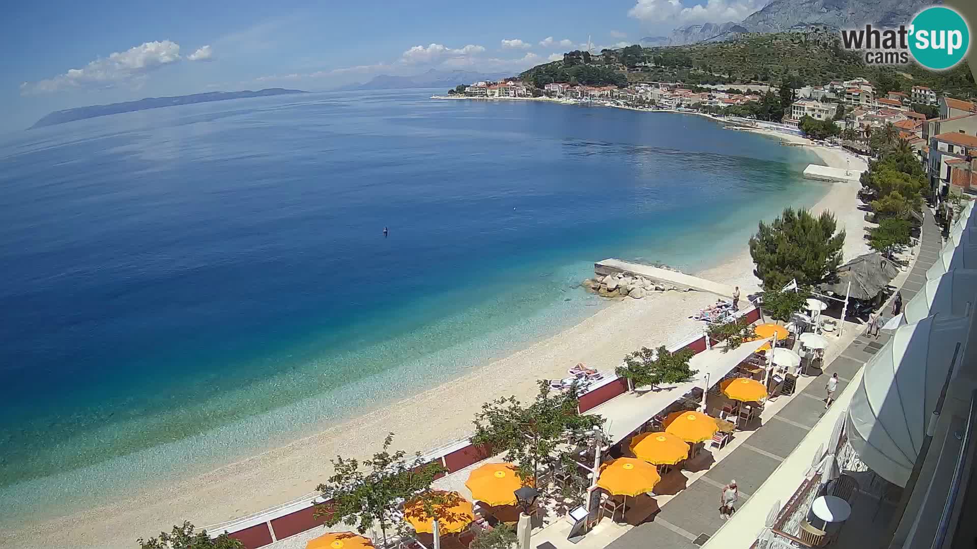 Vista de la playa in Podgora