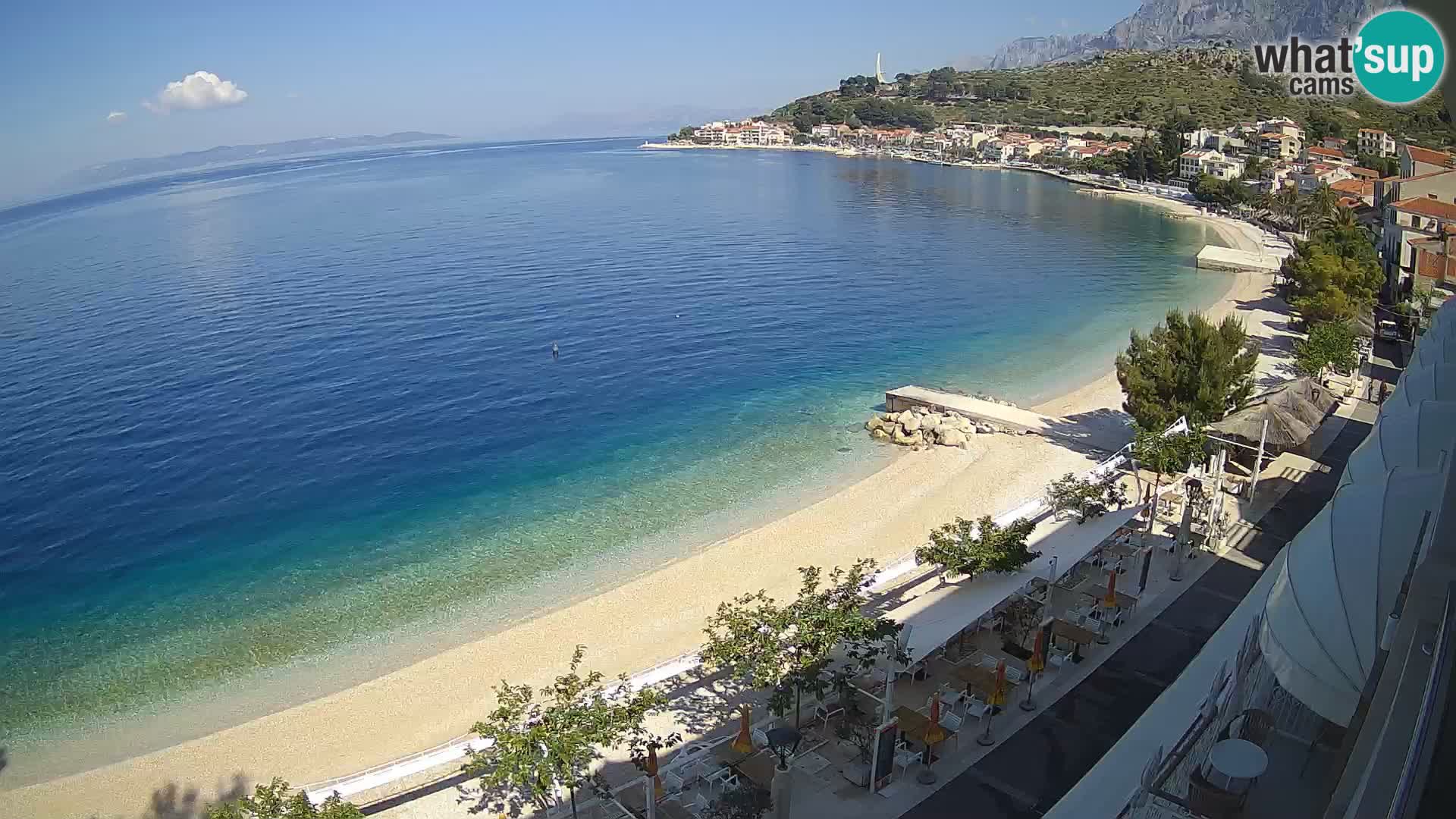 Vista de la playa in Podgora