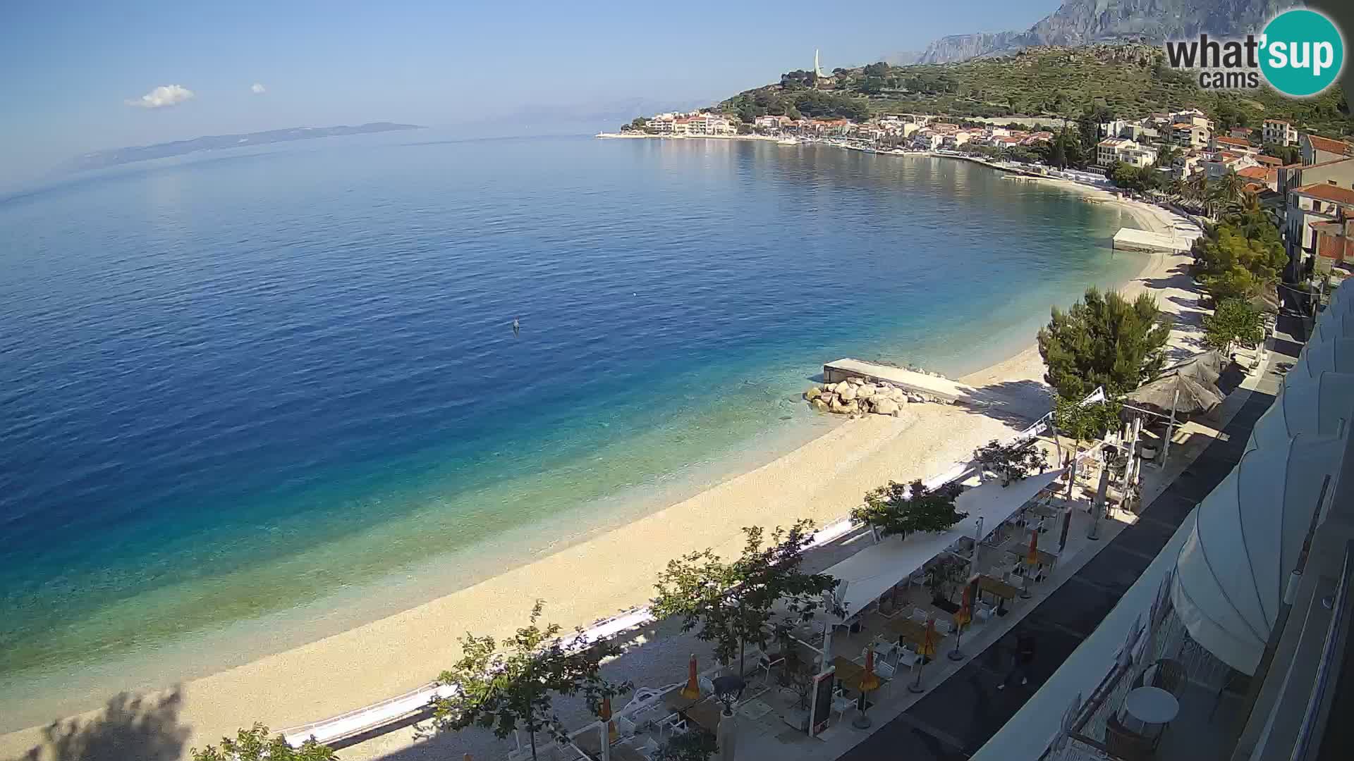 Vue de plage in Podgora
