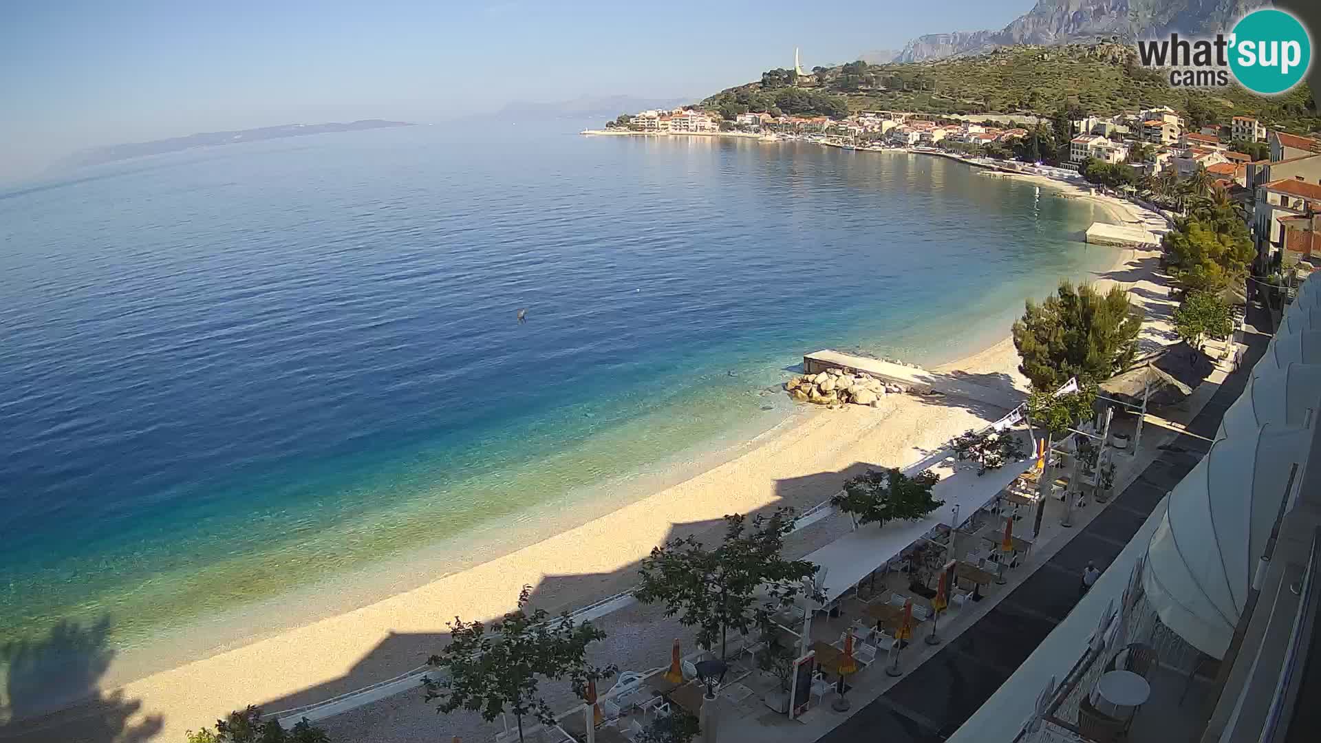 Vista de la playa in Podgora