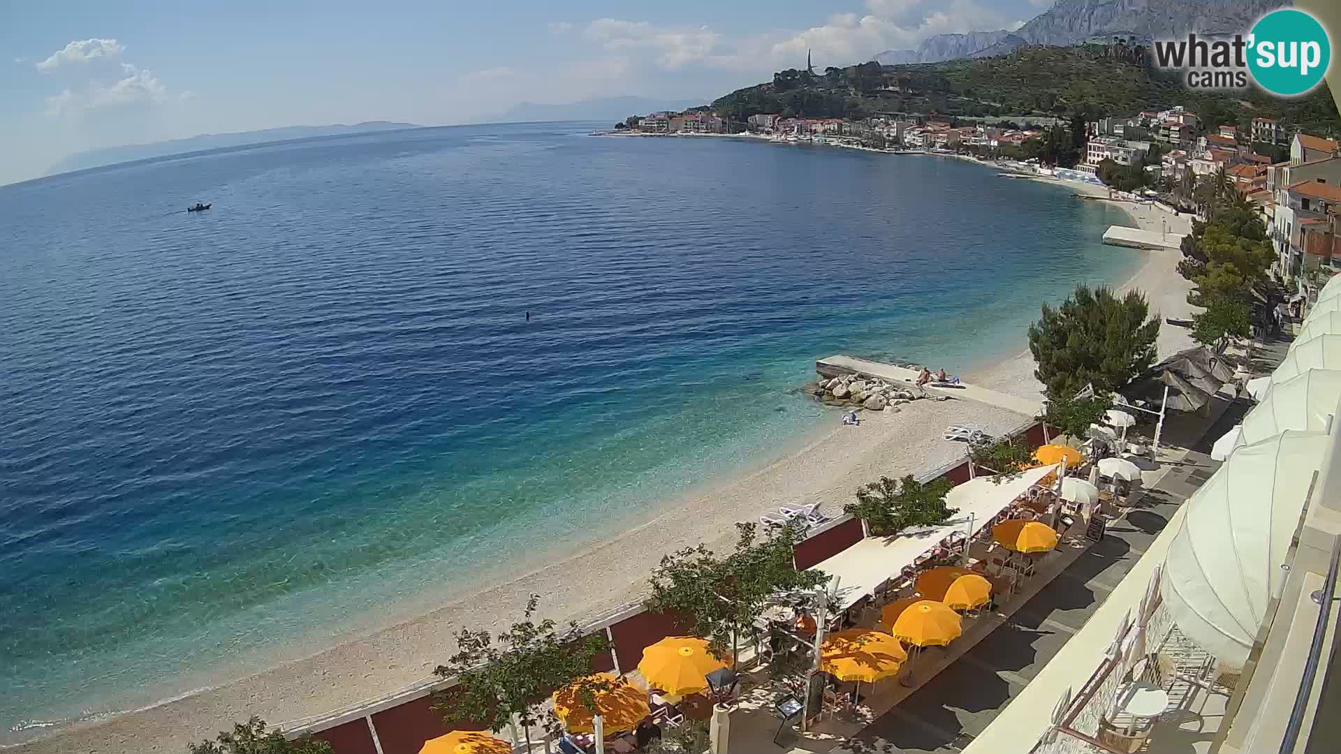 Razgled na plažo v Podgori