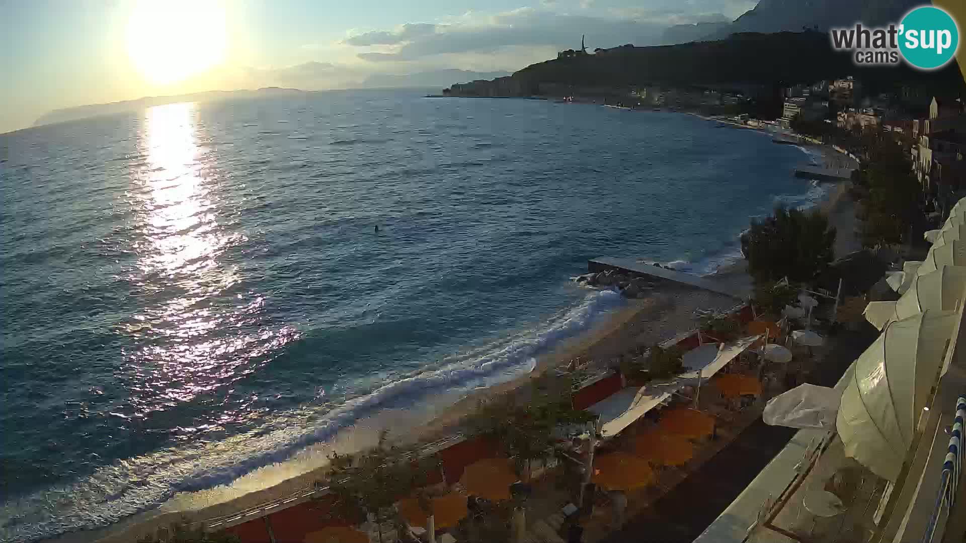 Razgled na plažo v Podgori
