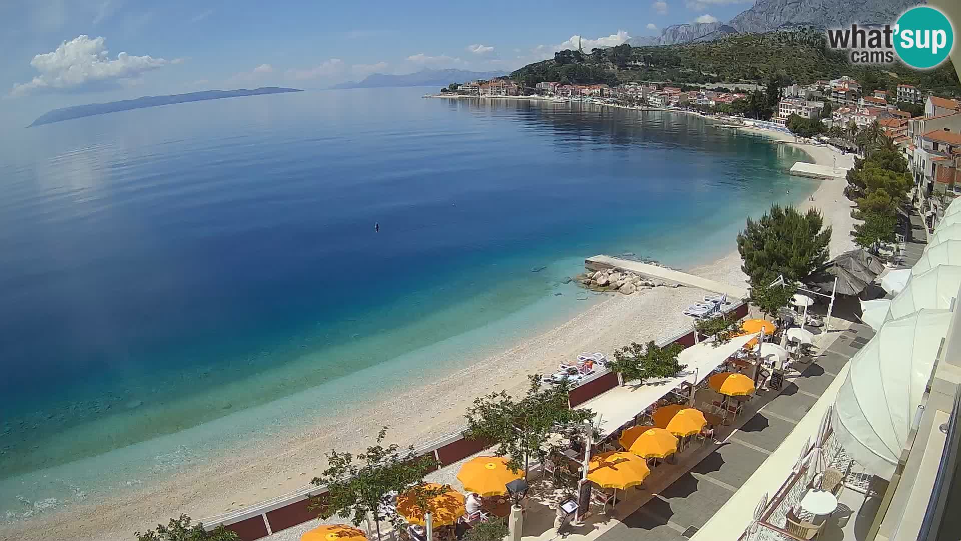 Vue de plage in Podgora