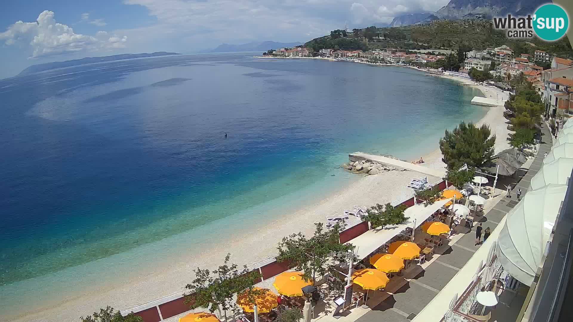 Panorama della spiaggia a Podgora