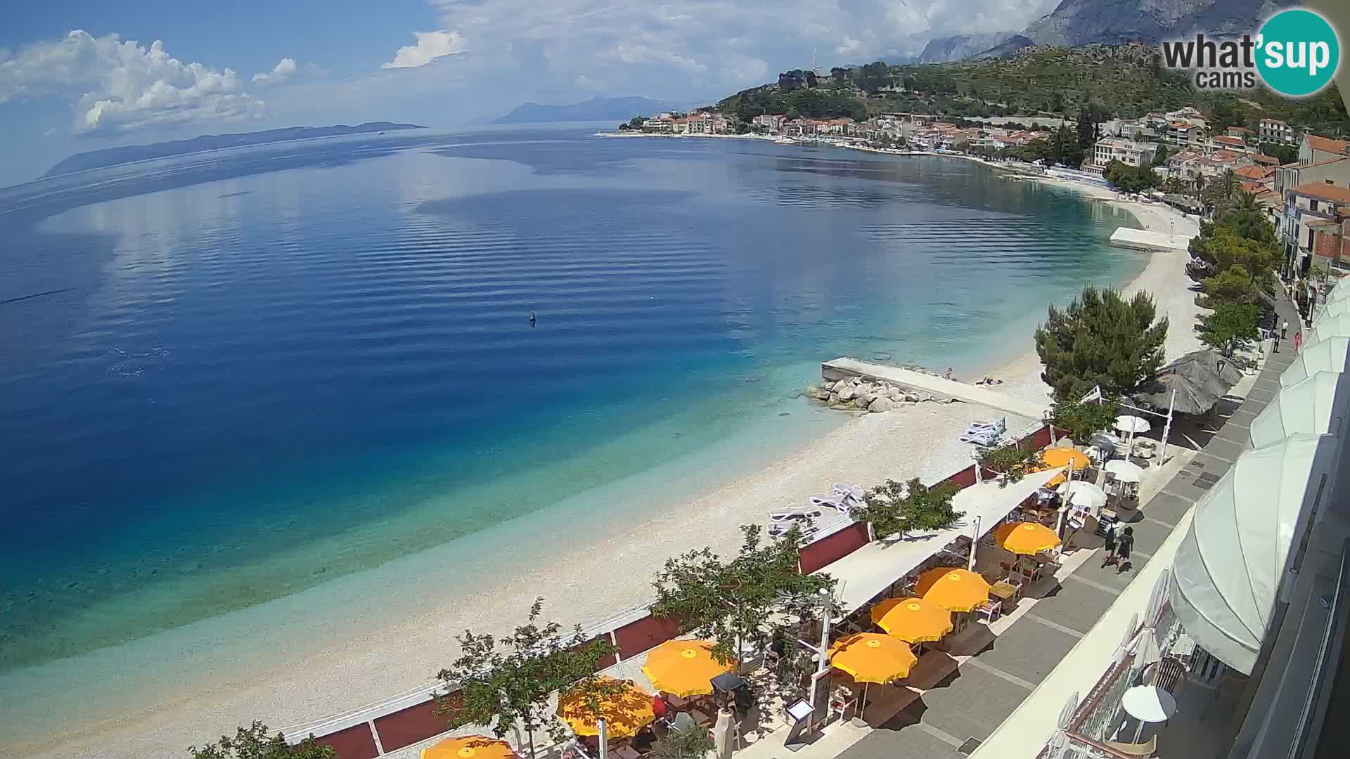 Podgora webcam – panorama beach – Dalmatia – Croatia