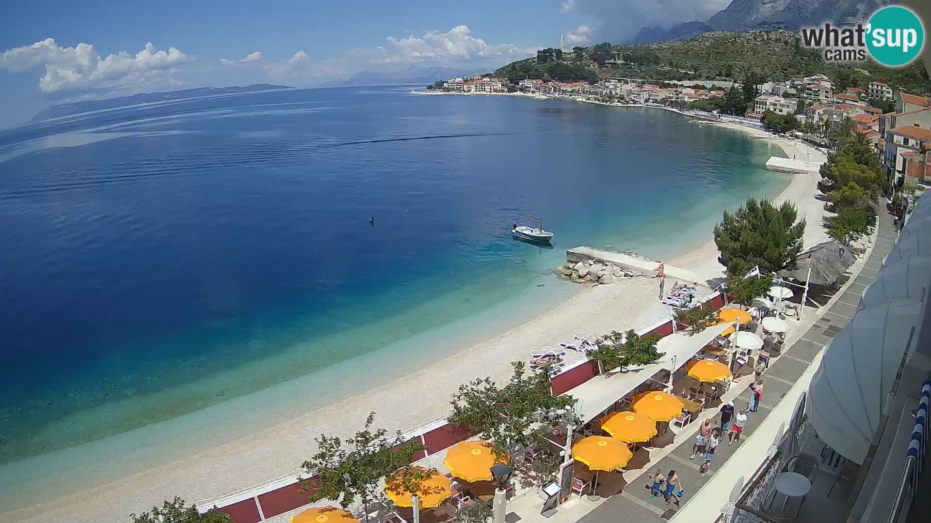 Panorama della spiaggia a Podgora