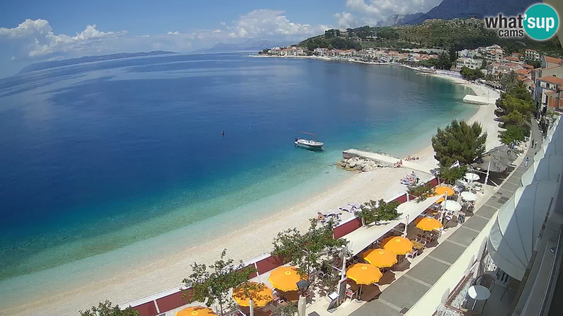 Vista de la playa in Podgora