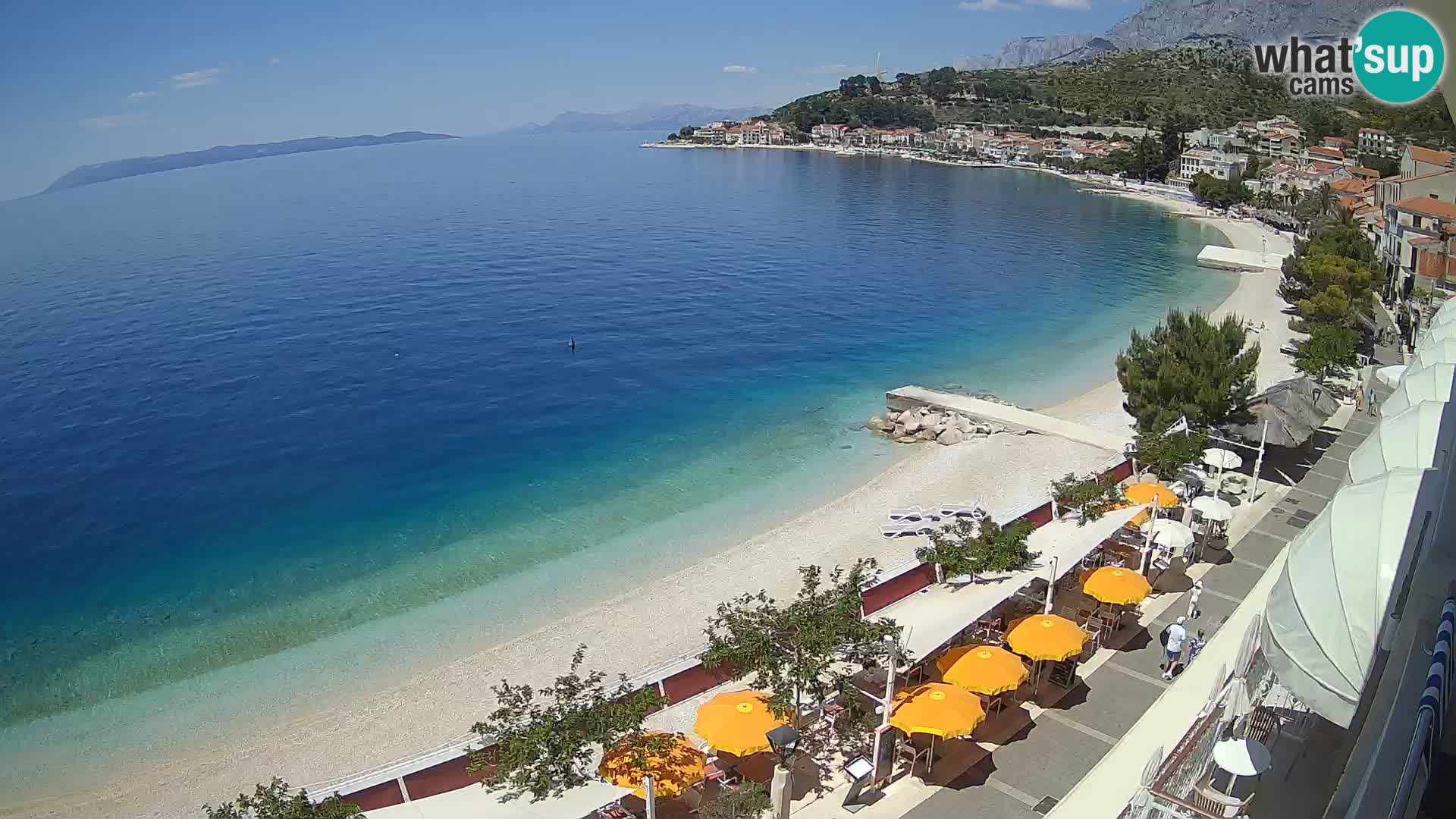 Vue de plage in Podgora