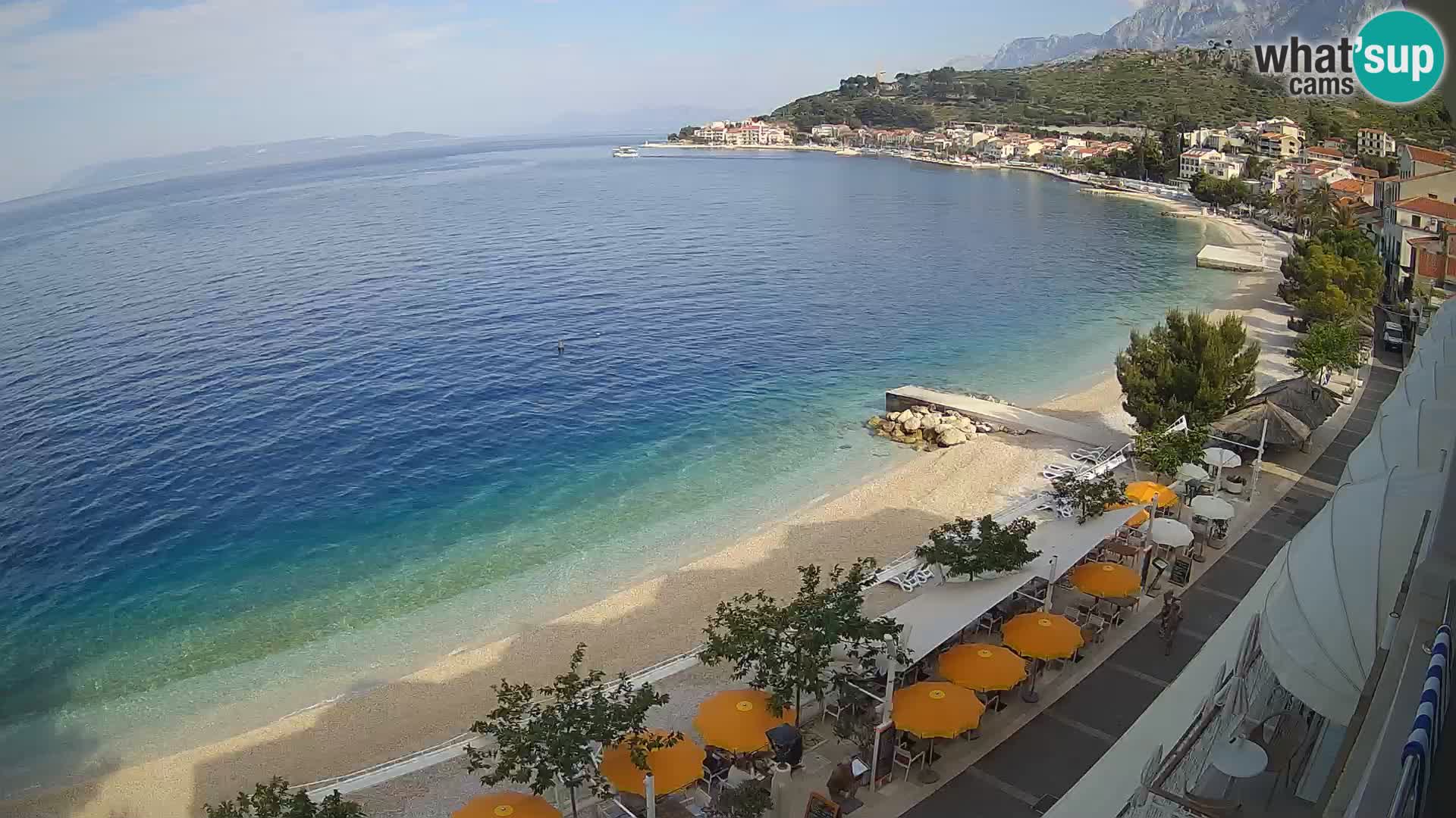 Vue de plage in Podgora