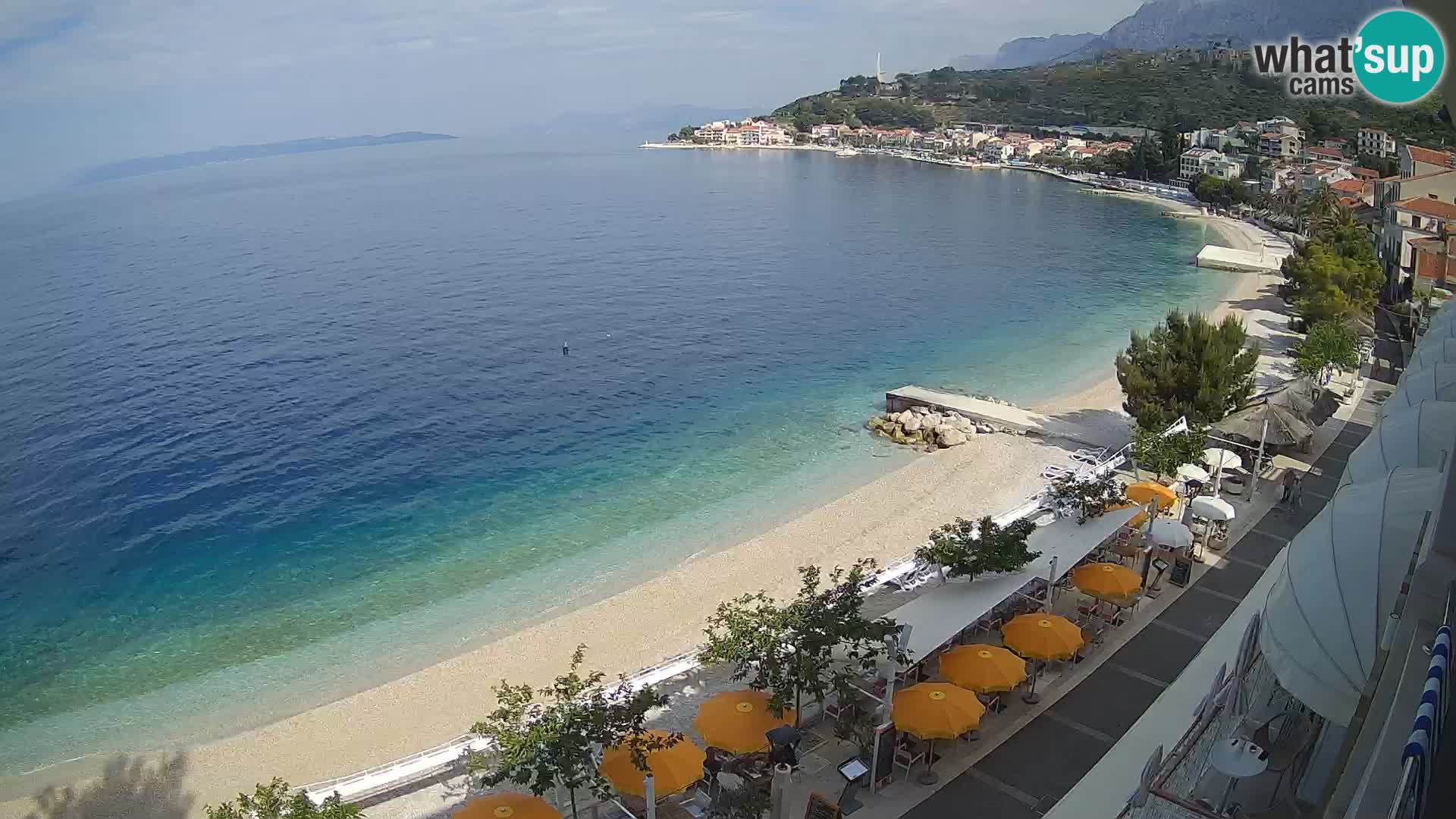 Razgled na plažo v Podgori