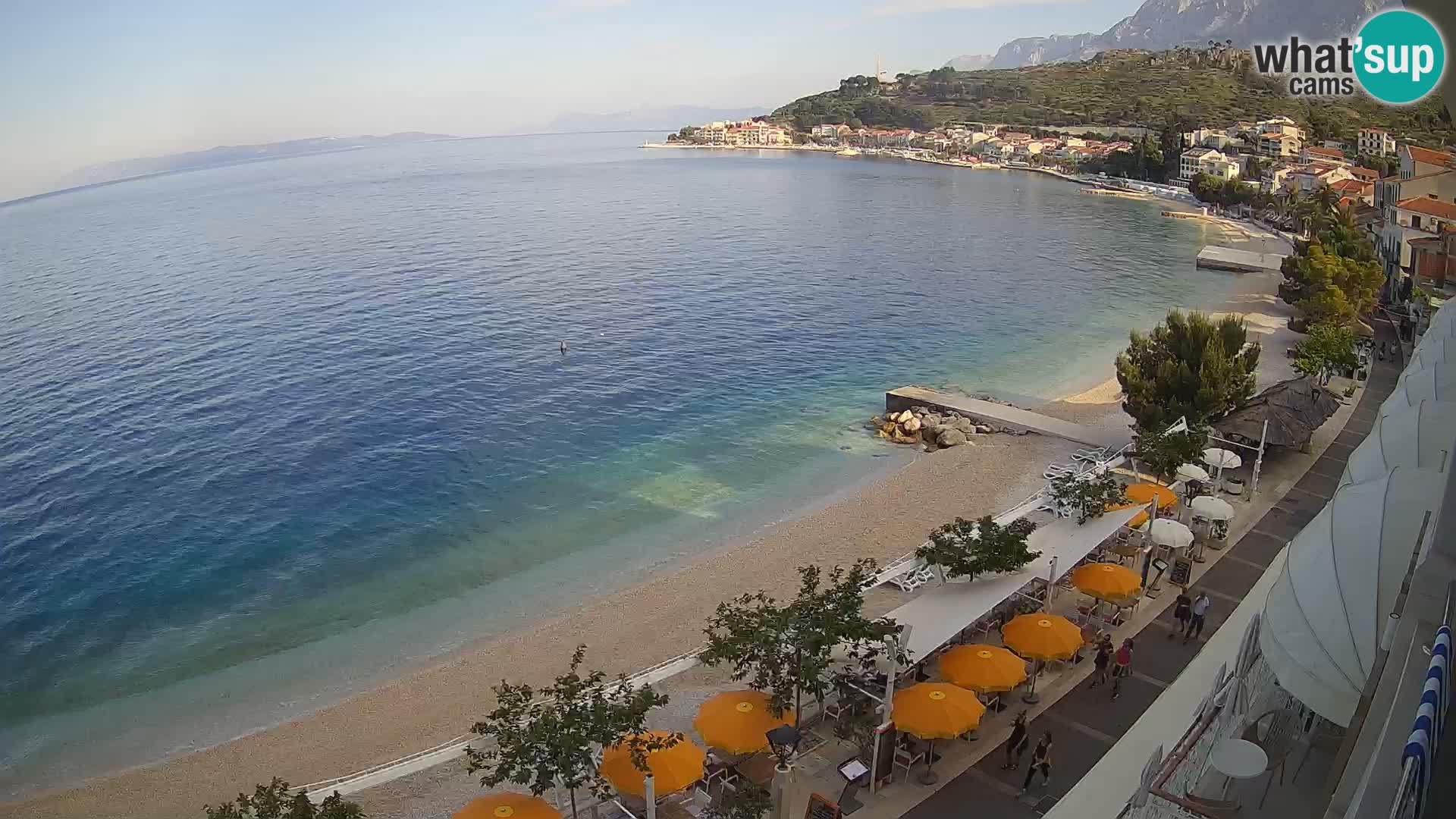Vista de la playa in Podgora