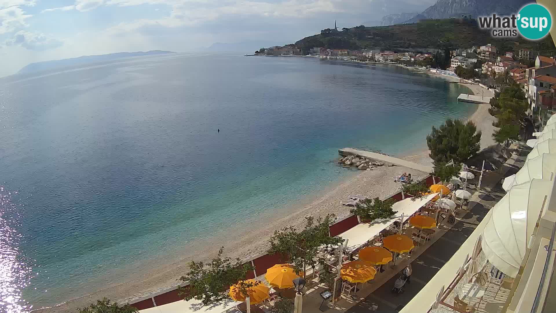 Vue de plage in Podgora