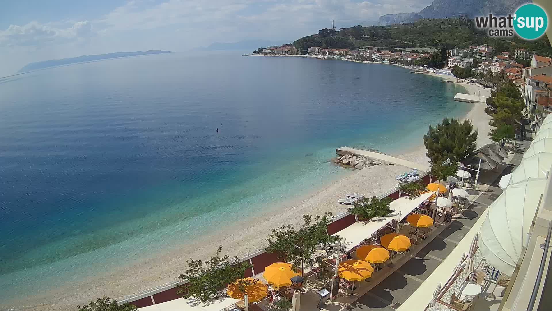 Razgled na plažo v Podgori