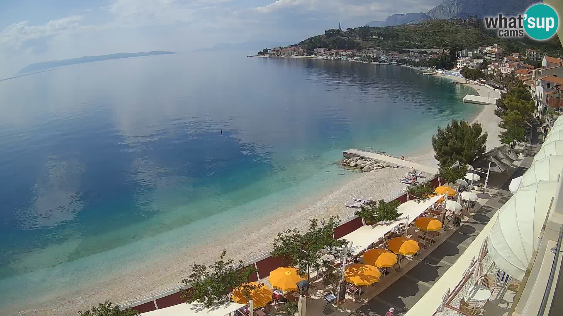 Vista de la playa in Podgora