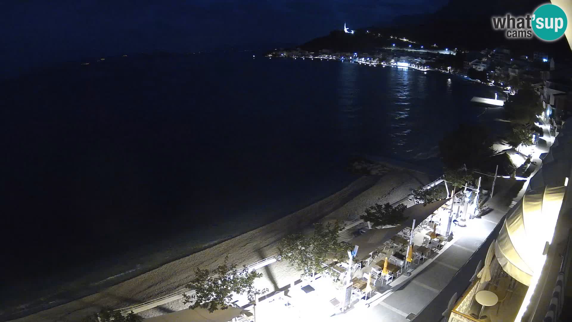 Vue de plage in Podgora