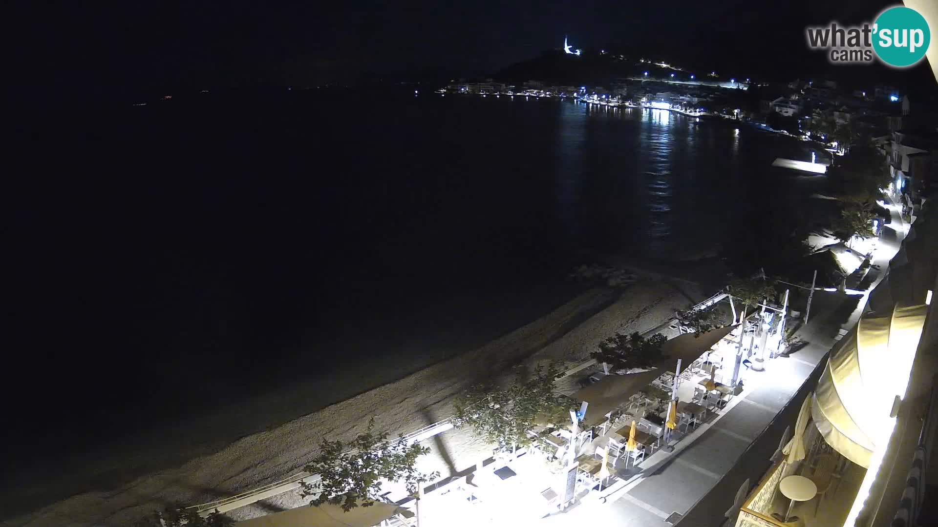 Panorama della spiaggia a Podgora