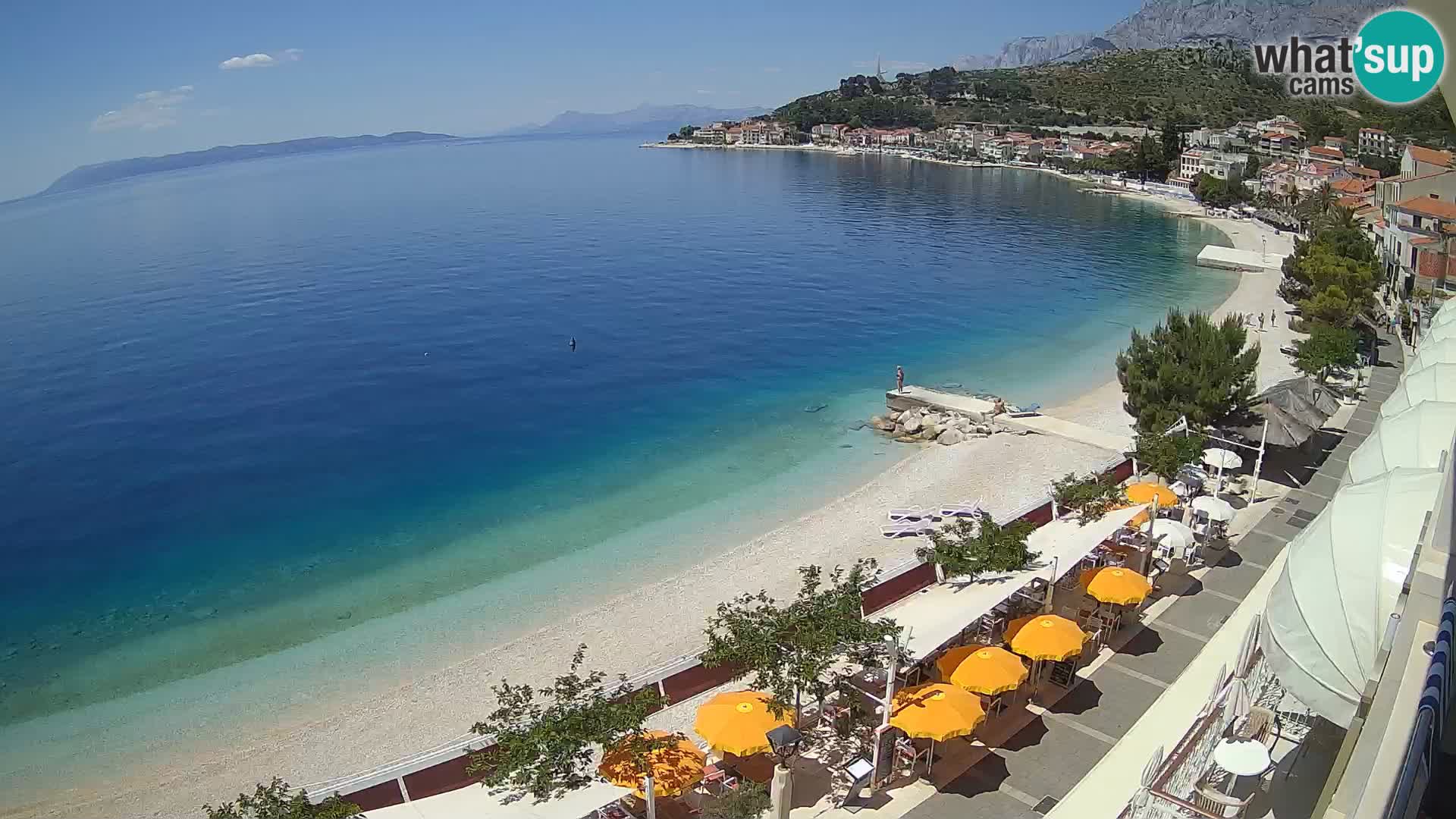 Podgora webcam – panorama beach – Dalmatia – Croatia