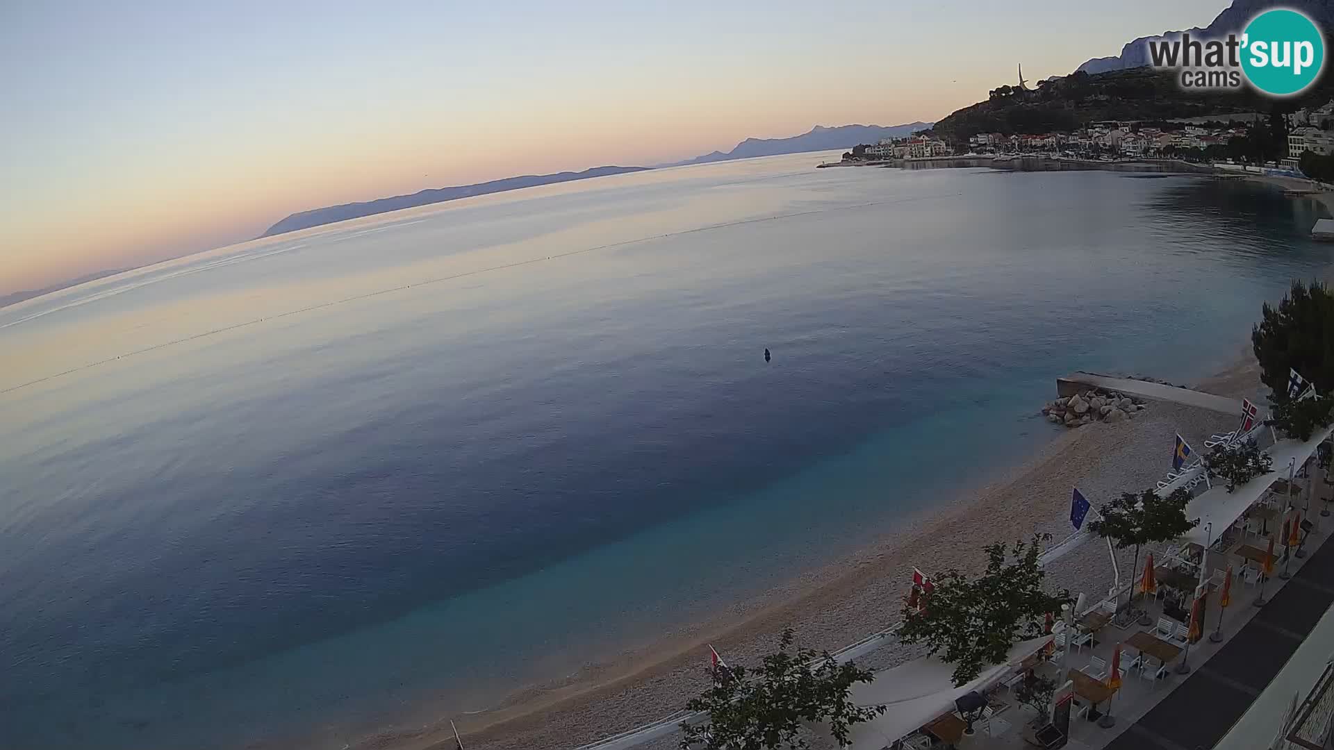 Panorama strand in Podgora