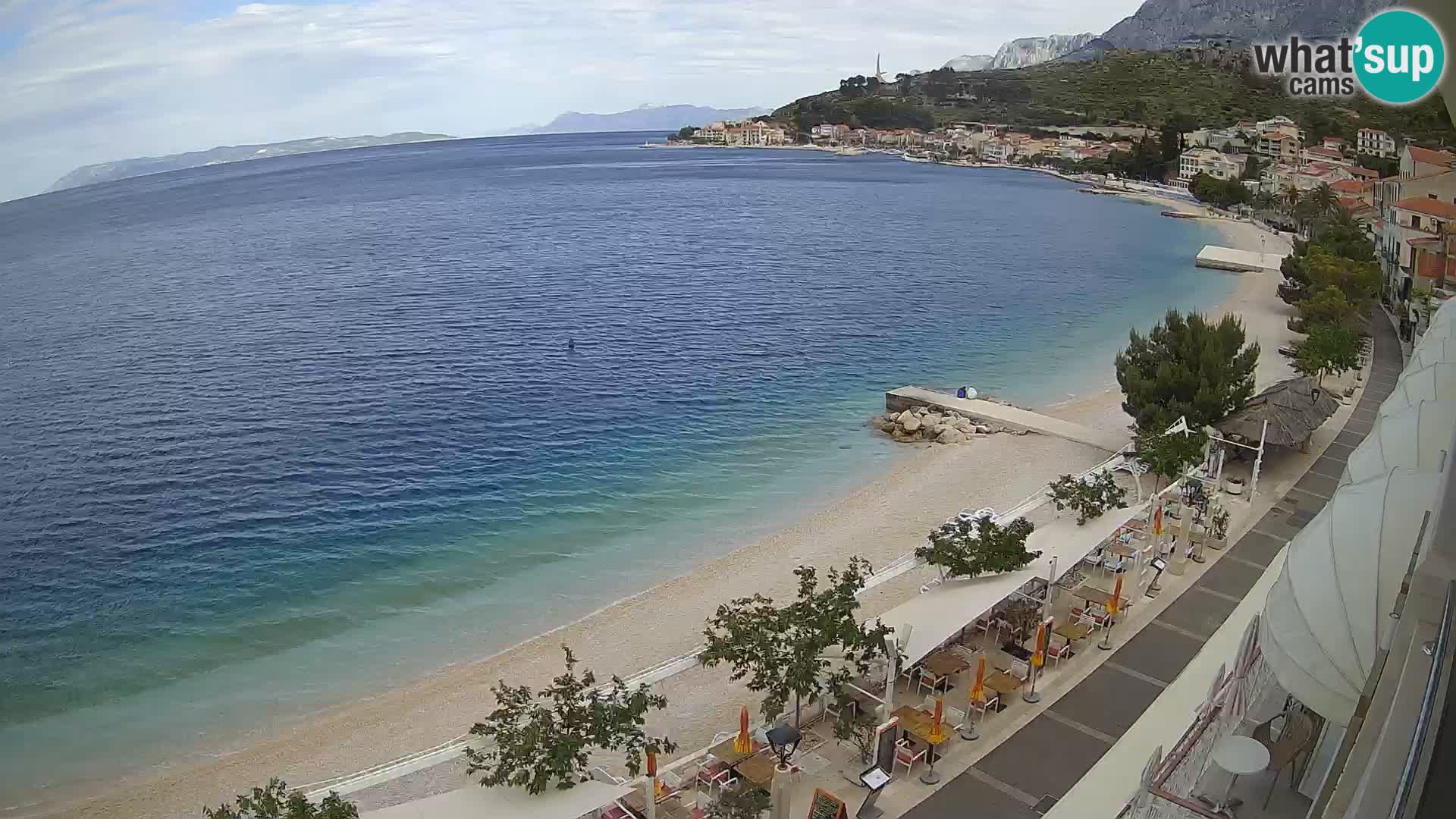 Vista de la playa in Podgora
