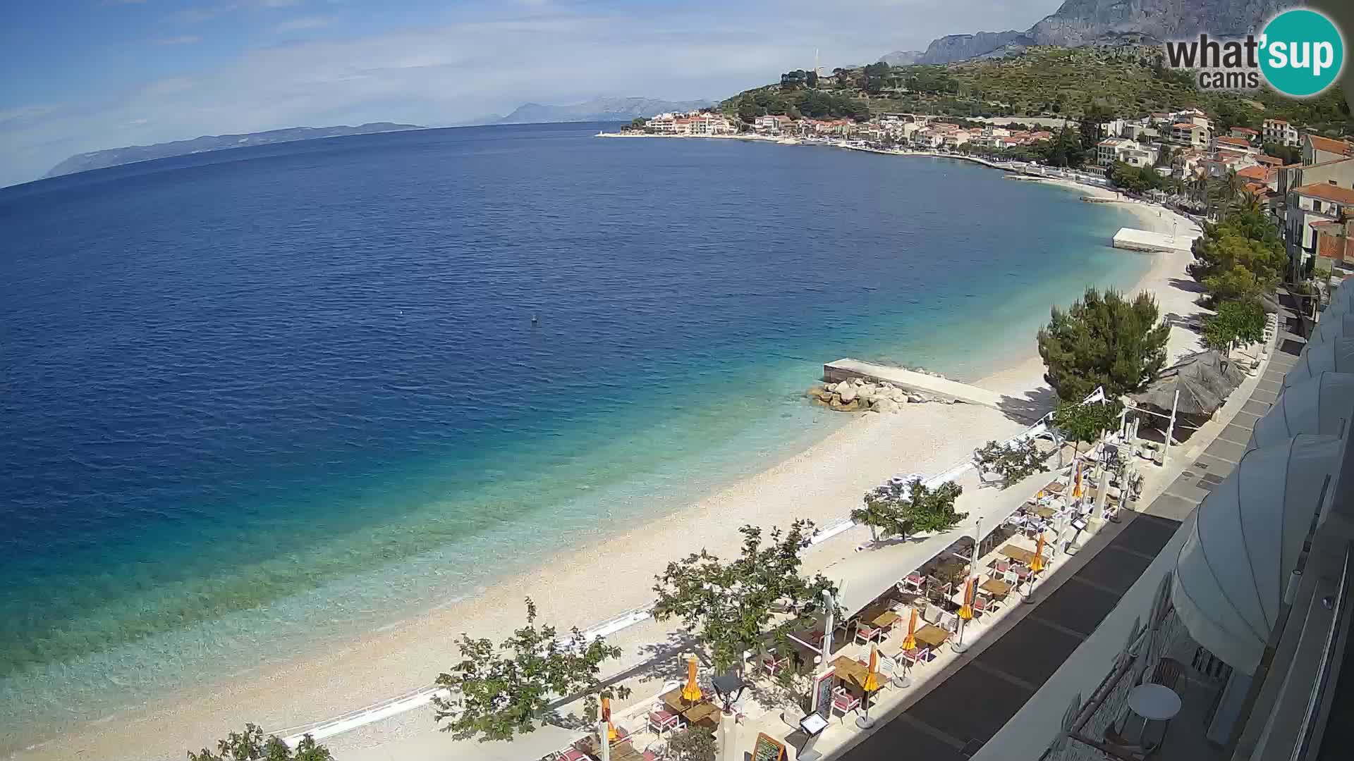 Panorama della spiaggia a Podgora