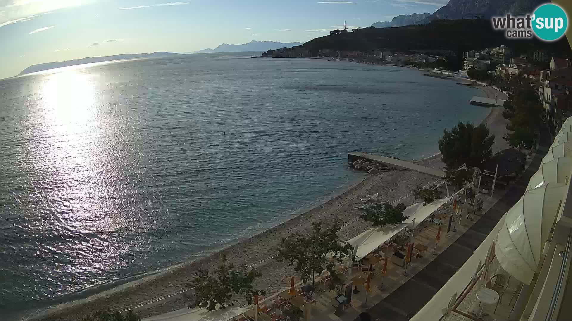 Panorama della spiaggia a Podgora