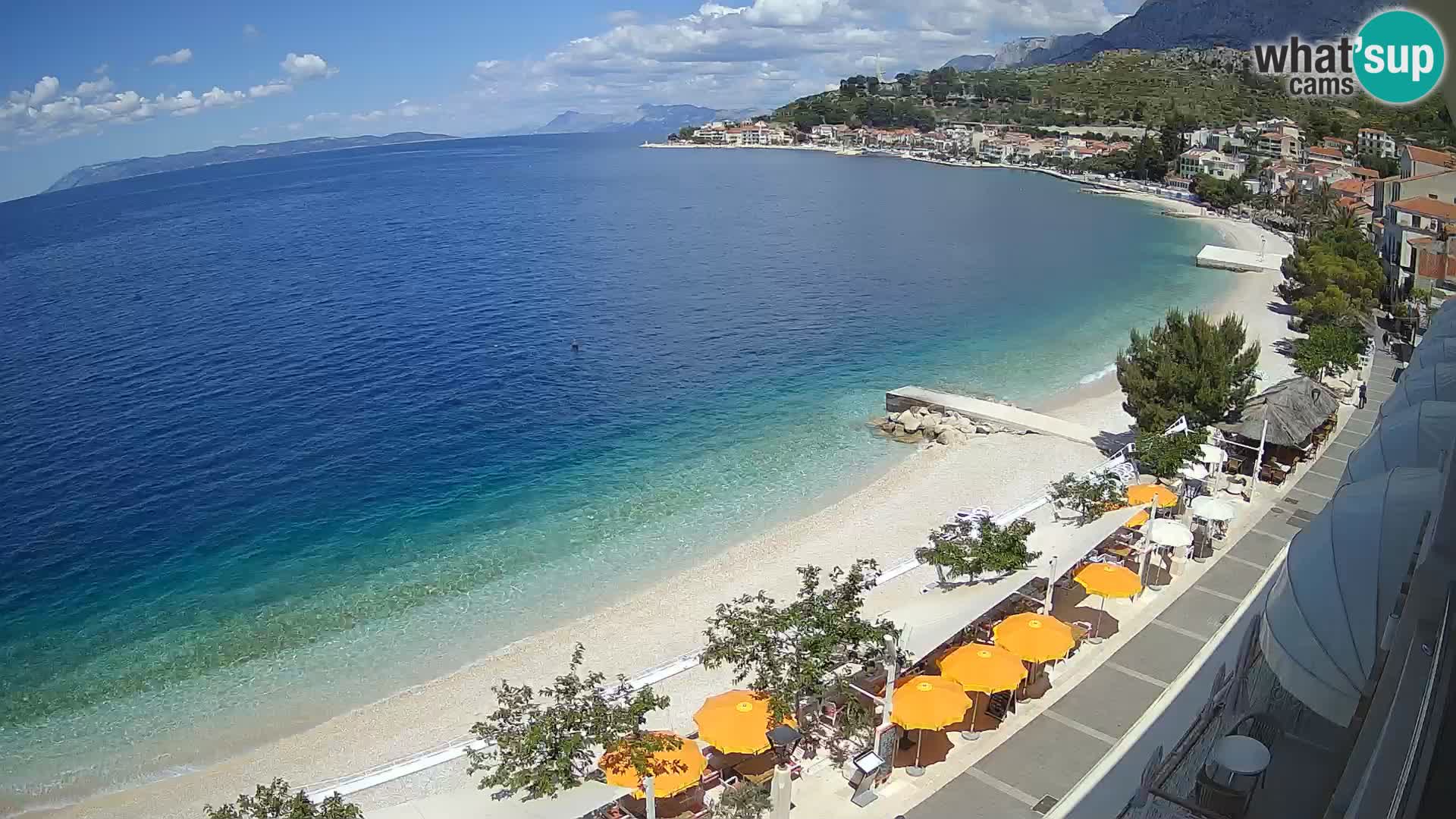 Panorama della spiaggia a Podgora
