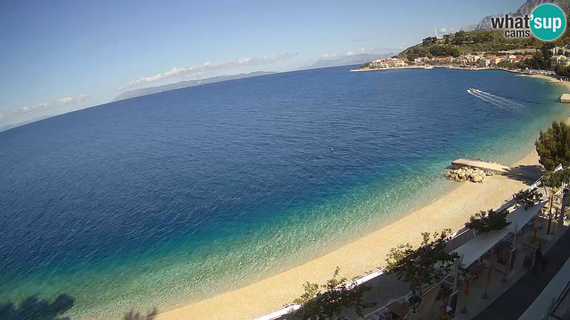 Vue de plage in Podgora