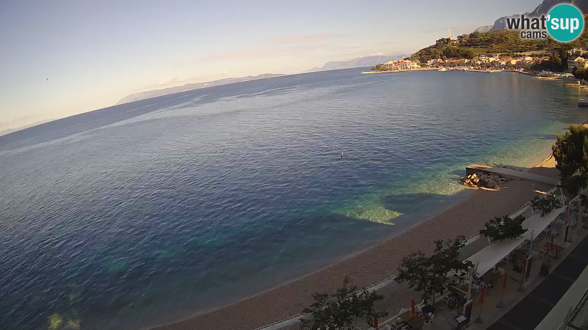 Razgled na plažo v Podgori