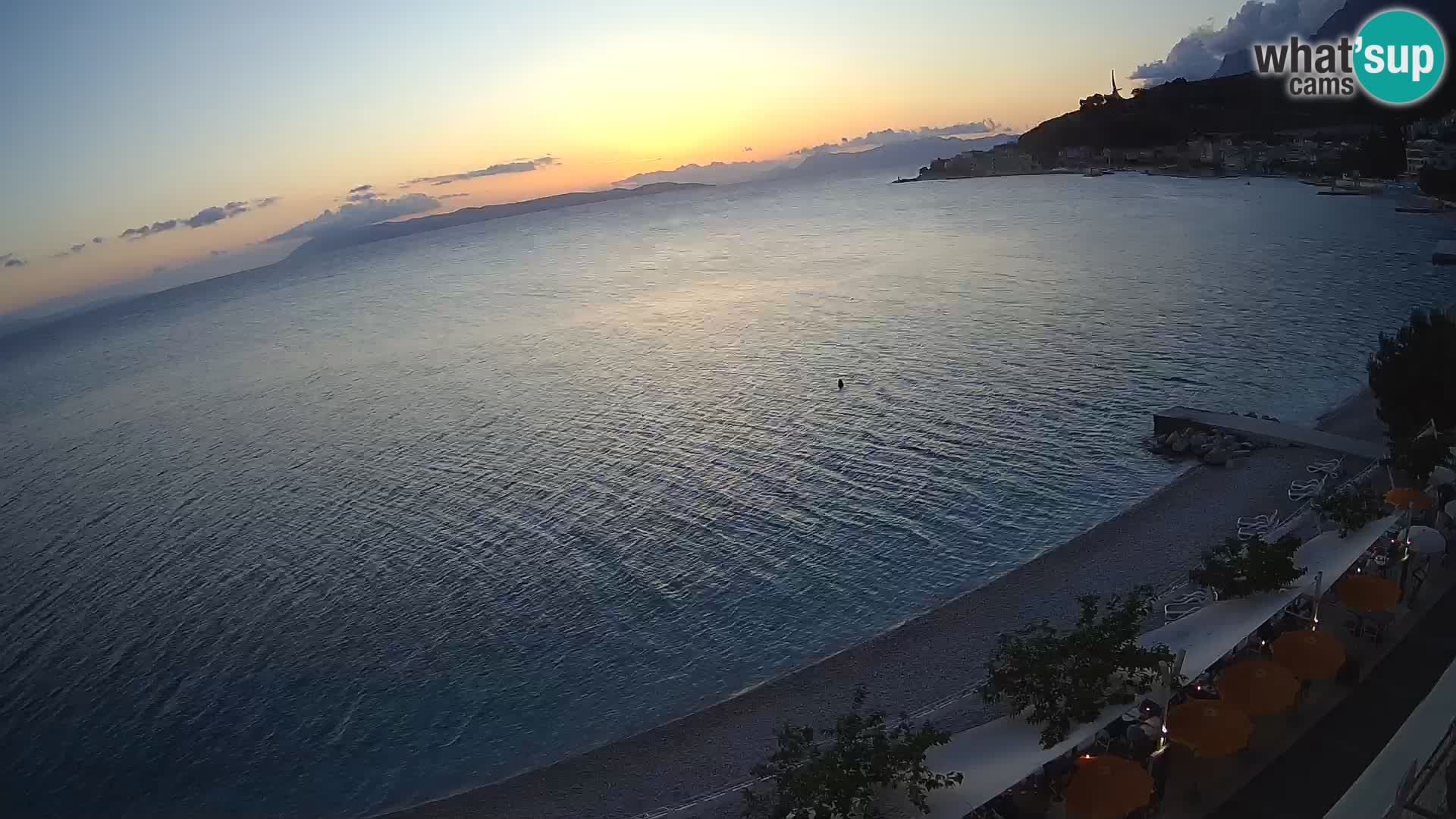 Panorama della spiaggia a Podgora