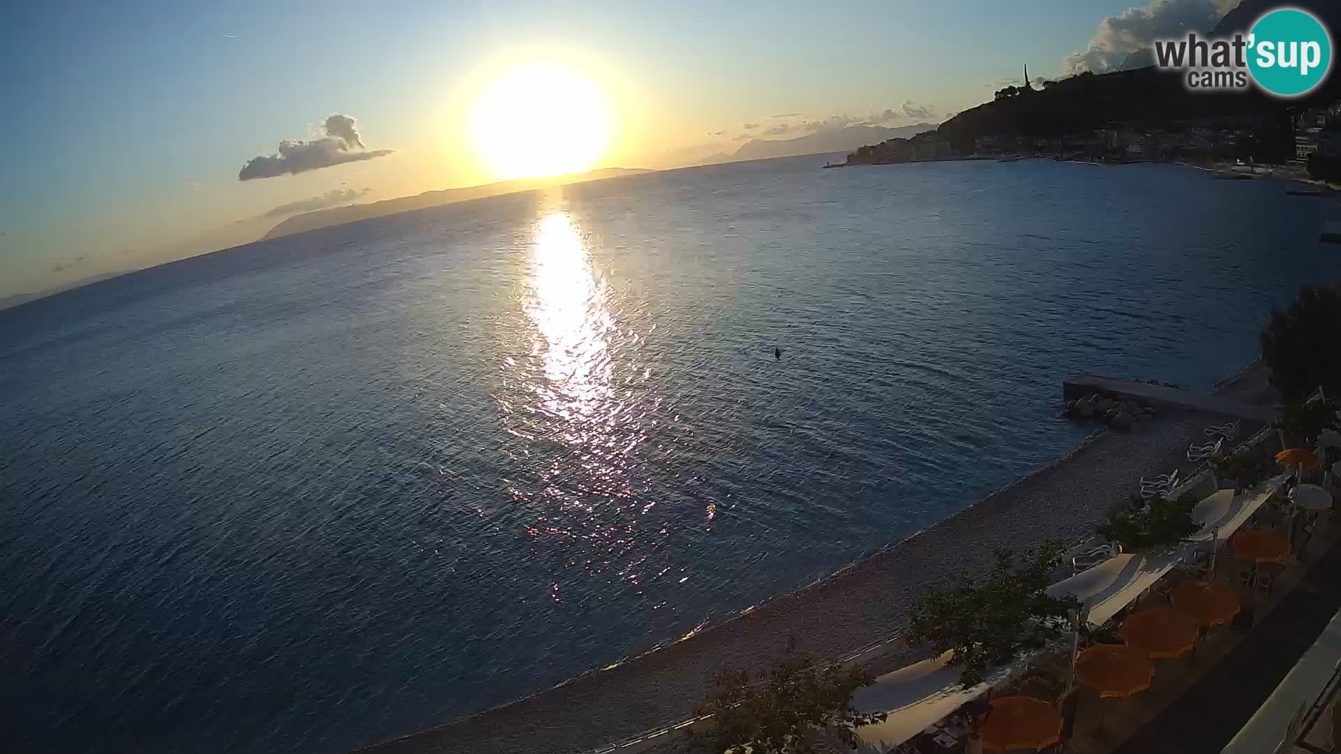 Razgled na plažo v Podgori