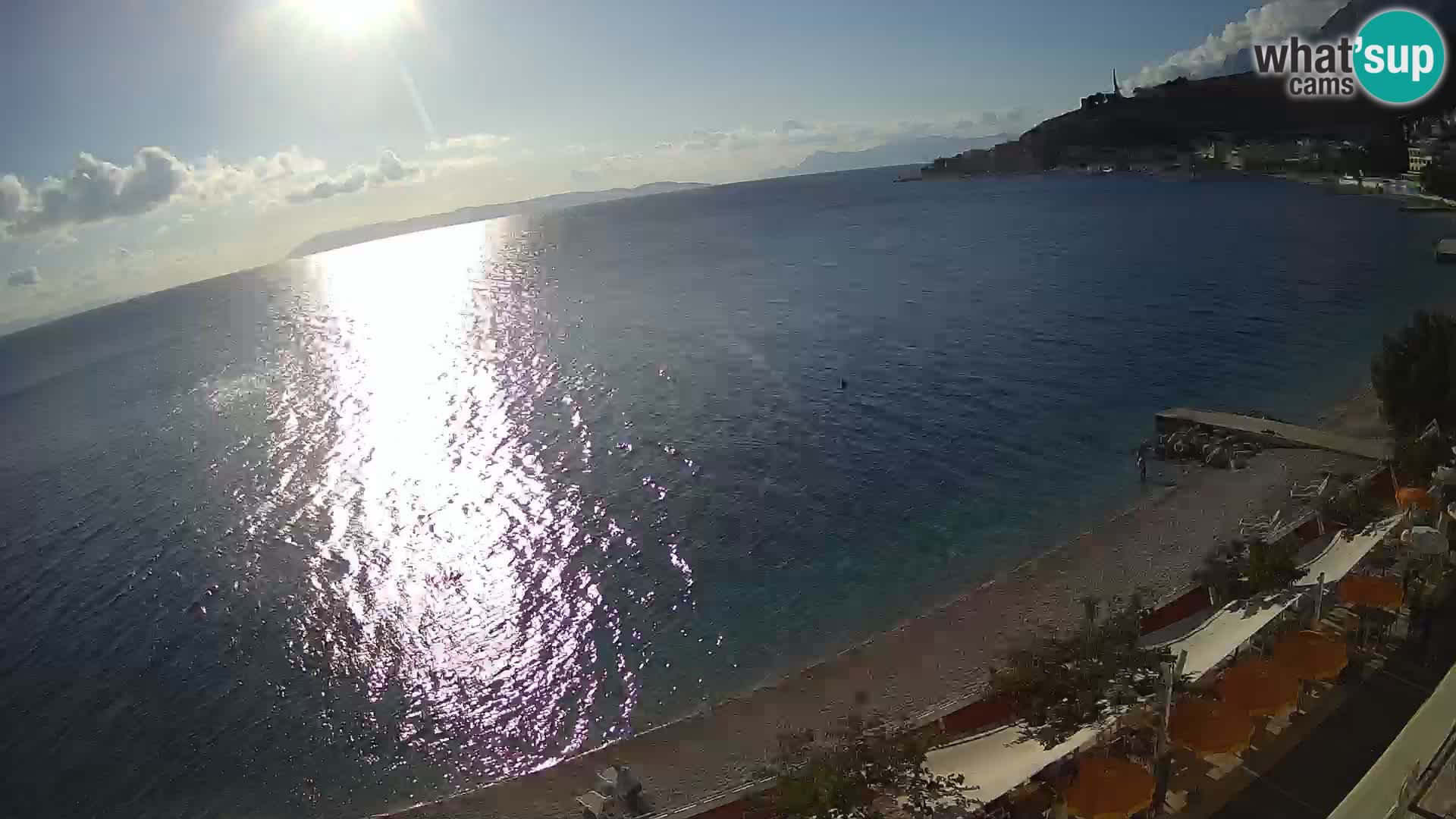 Razgled na plažo v Podgori