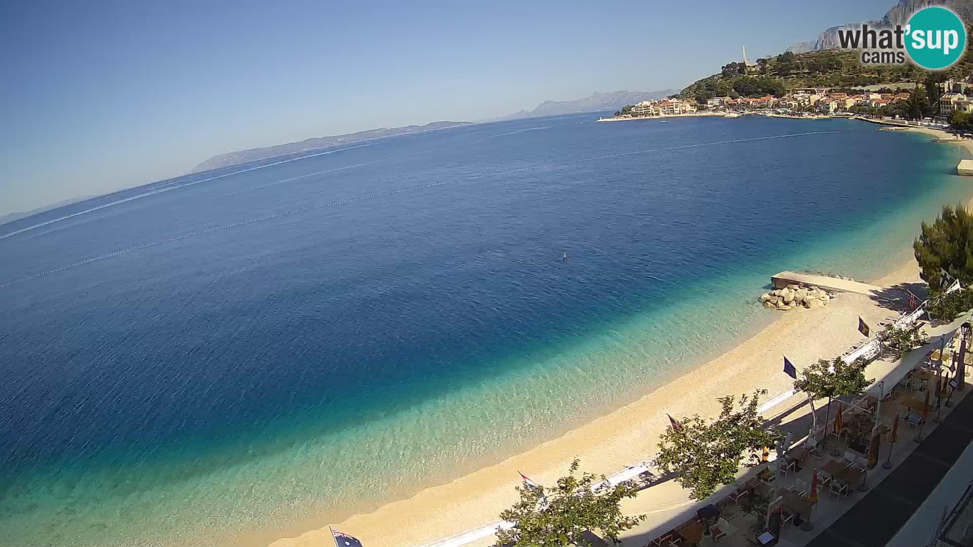 Panorama della spiaggia a Podgora