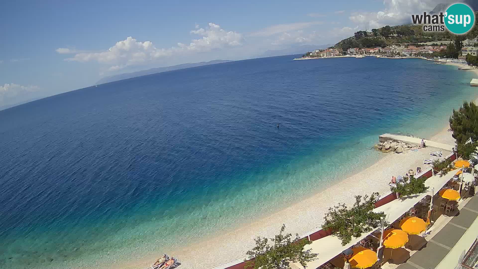 Vue de plage in Podgora