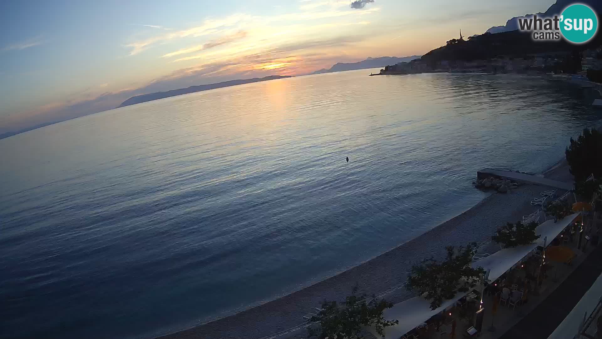 Razgled na plažo v Podgori