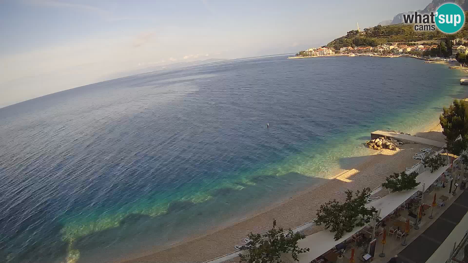 Panorama della spiaggia a Podgora