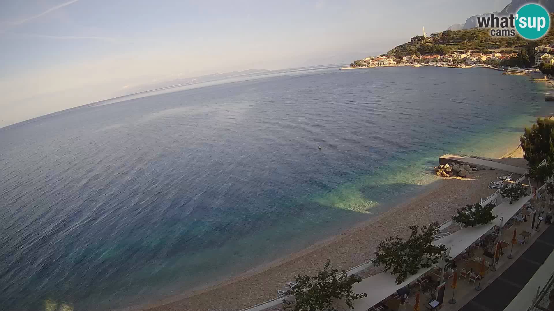 Razgled na plažo v Podgori