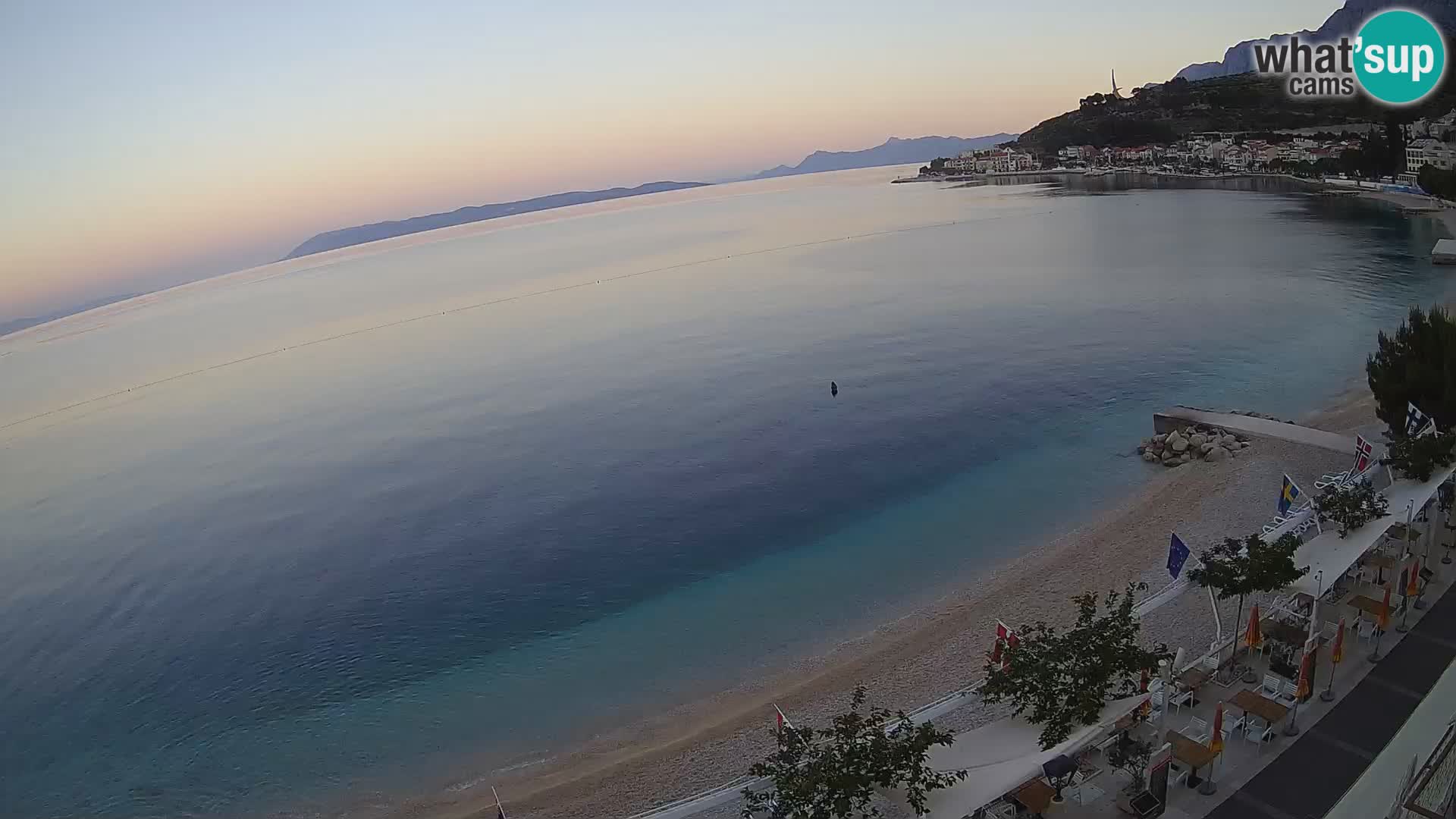 Podgora webcam – panorama beach – Dalmatia – Croatia